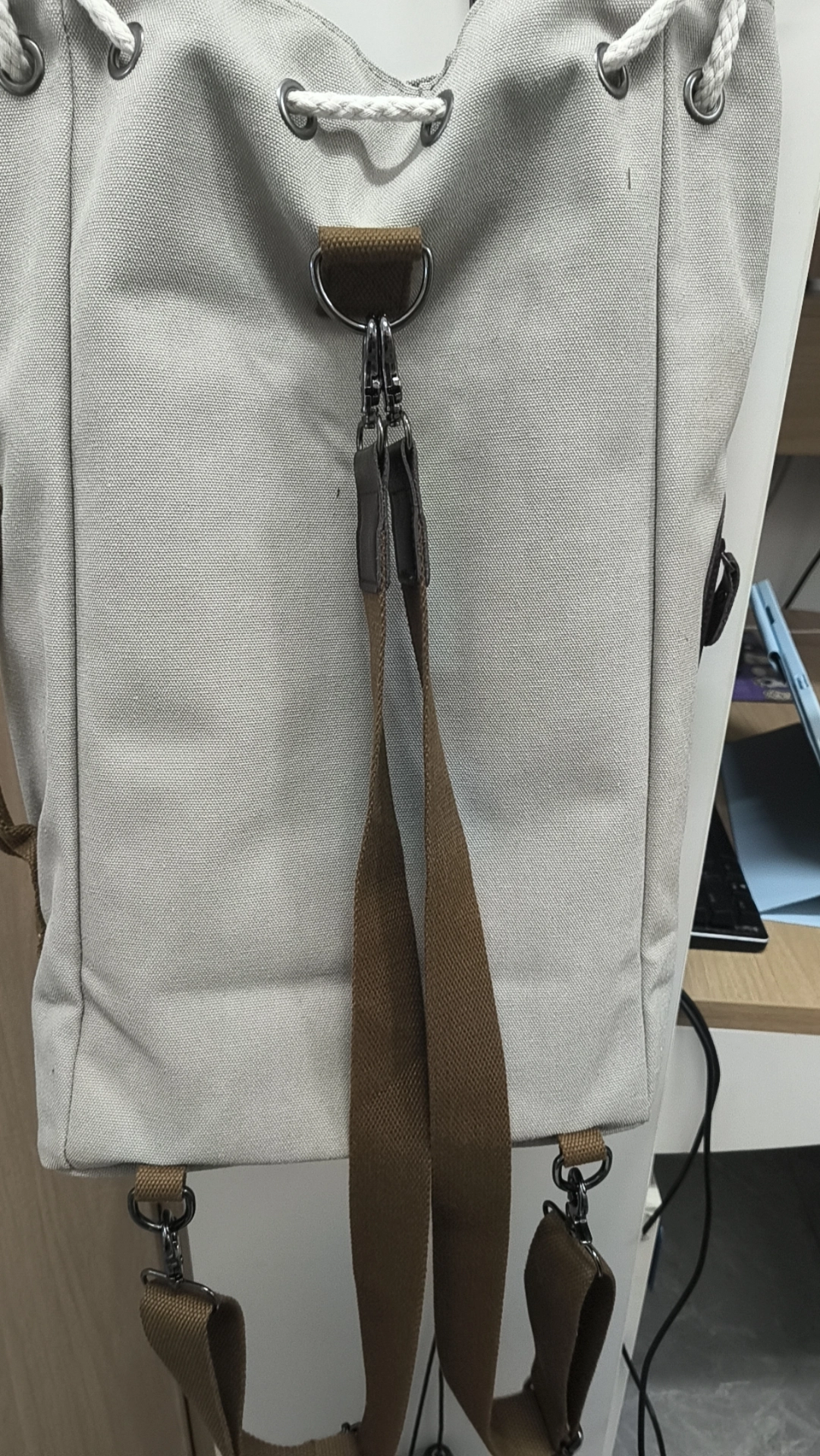 custom review-FEO Стираемый Холст Рюкзак Унисекс Черный Светло-Серый Хаки