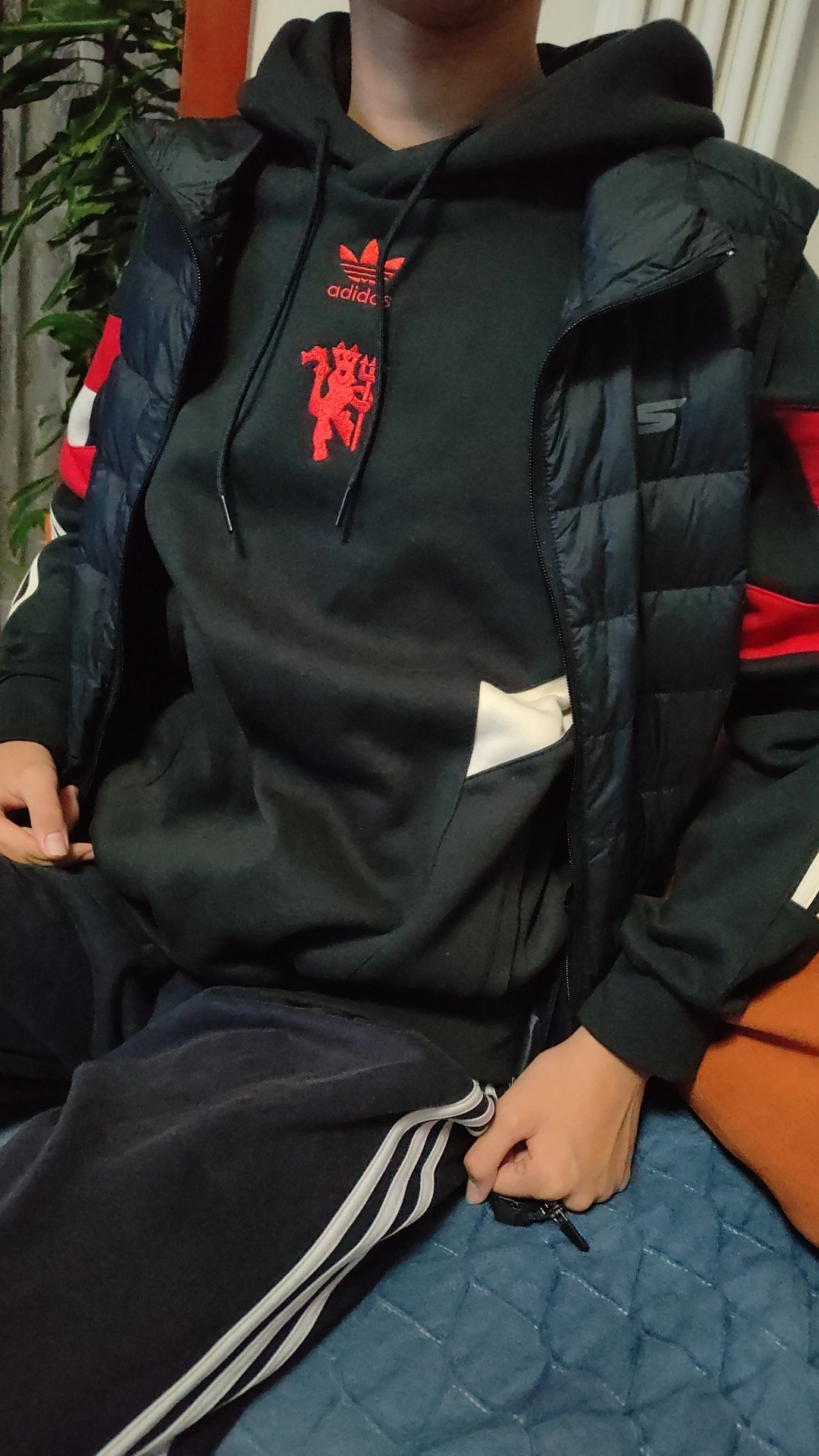 custom review-Adidas Originals Manchester Football UNITED Толстовка Мужская Черная