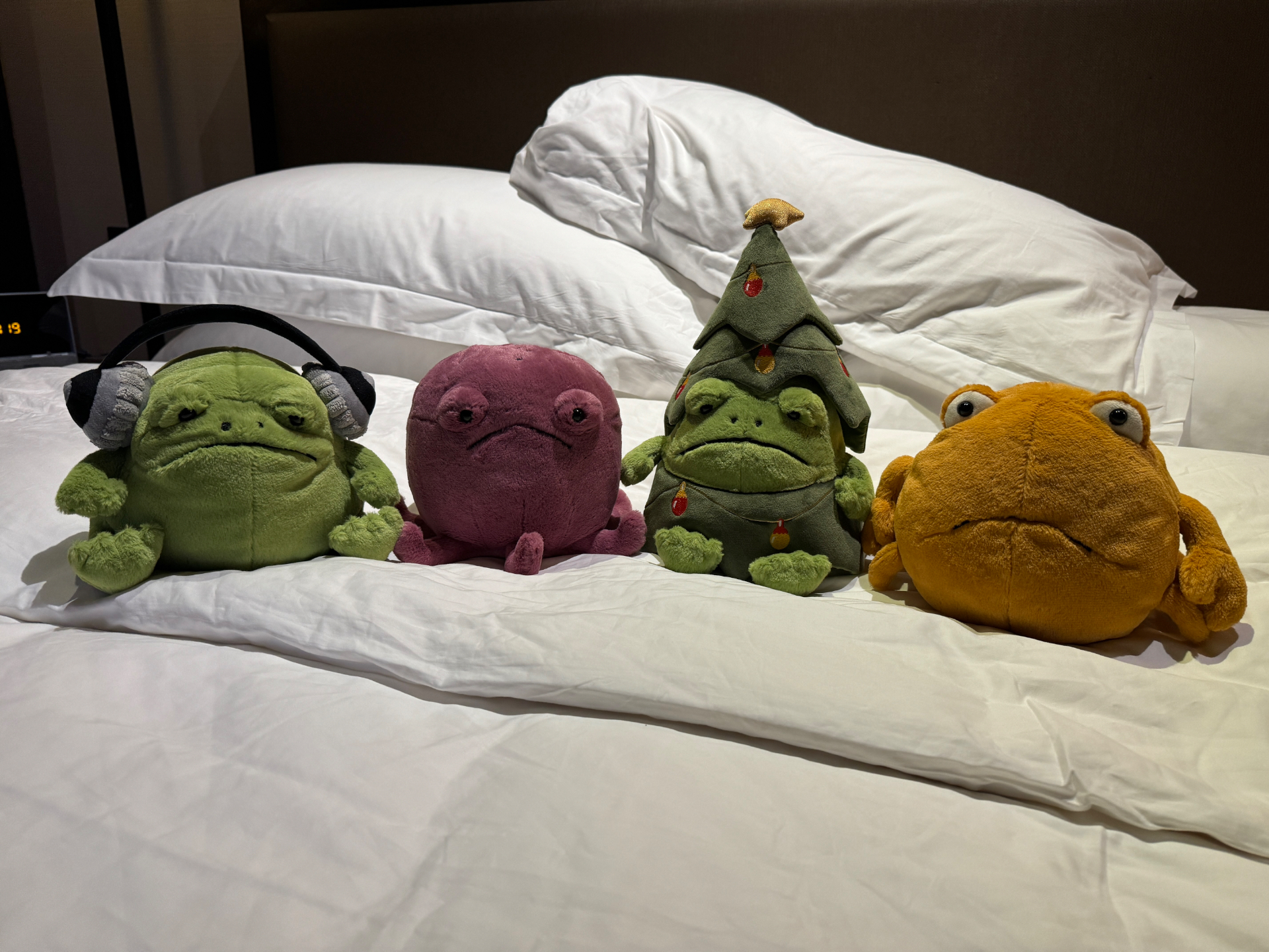 custom review-JELLYCAT Рождественская серия Дерево Дождь Лягушка Милый Куклы Плюшевая кукла 26 см Длина тела в сидячем положении