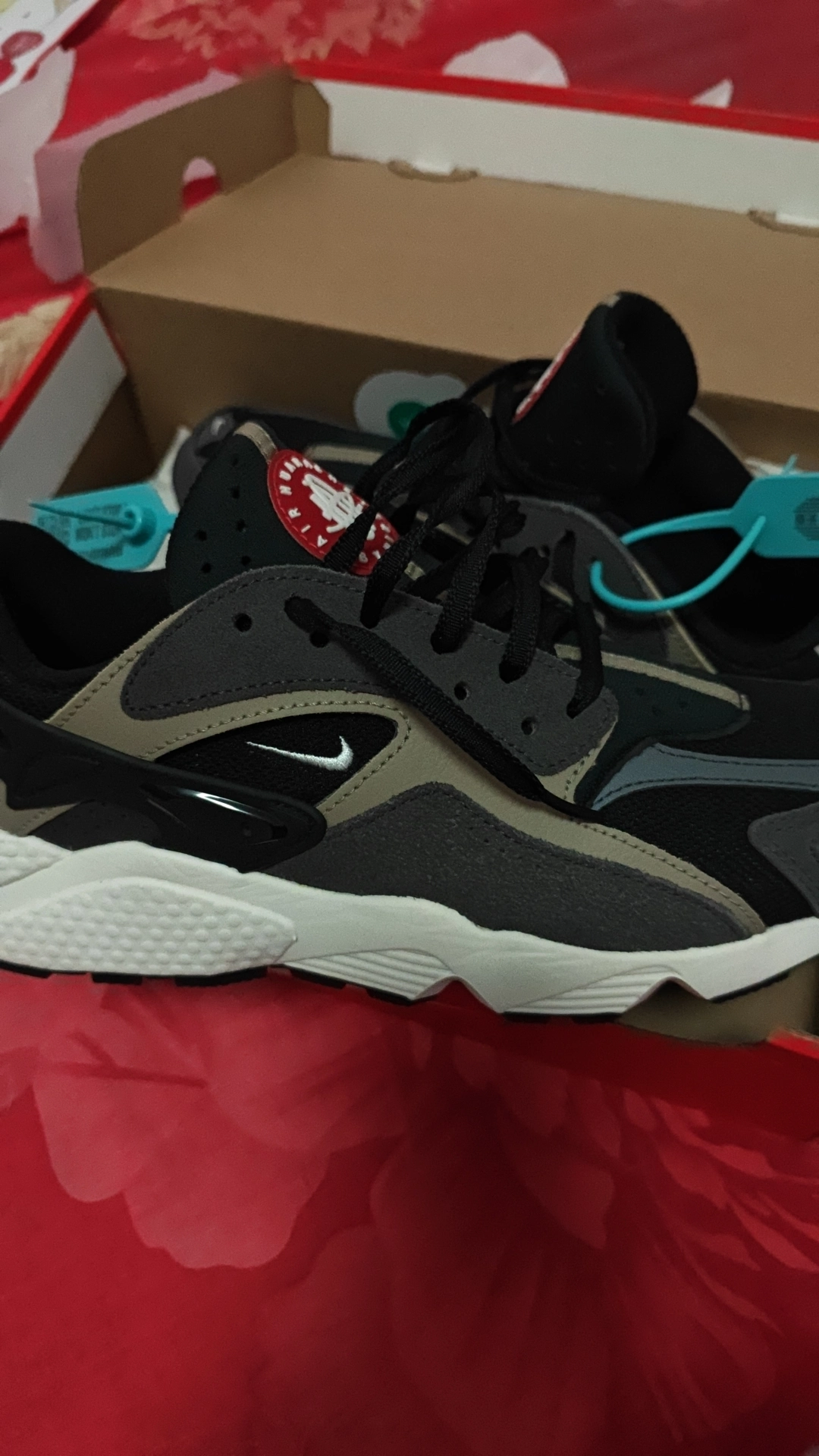 custom review-Nike Air Huarache Run Устойчивый к истиранию Низкий Топ Повседневные Беговые кроссовки Унисекс Черный Белый Серый Коричневый