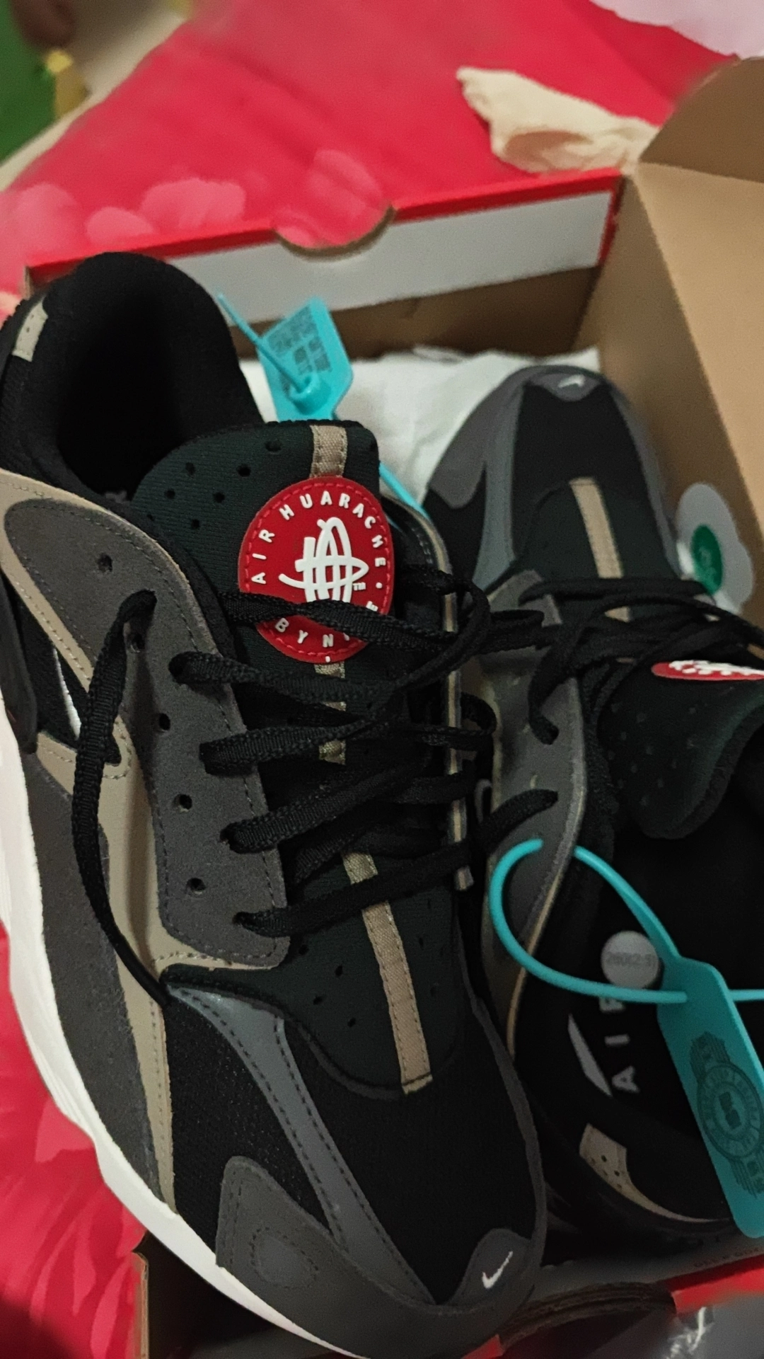 custom review-Nike Air Huarache Run Устойчивый к истиранию Низкий Топ Повседневные Беговые кроссовки Унисекс Черный Белый Серый Коричневый