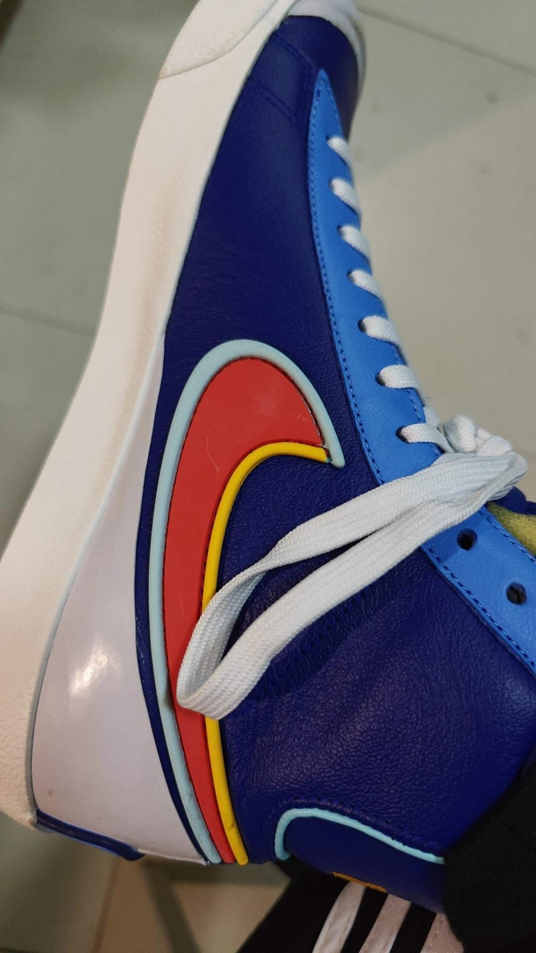 custom review-Nike Blazer 77 Бесконечность Slip-Resistant Abrasion-Resistant MID Топ Скейтборд Кроссовки Мужские Белый Синий