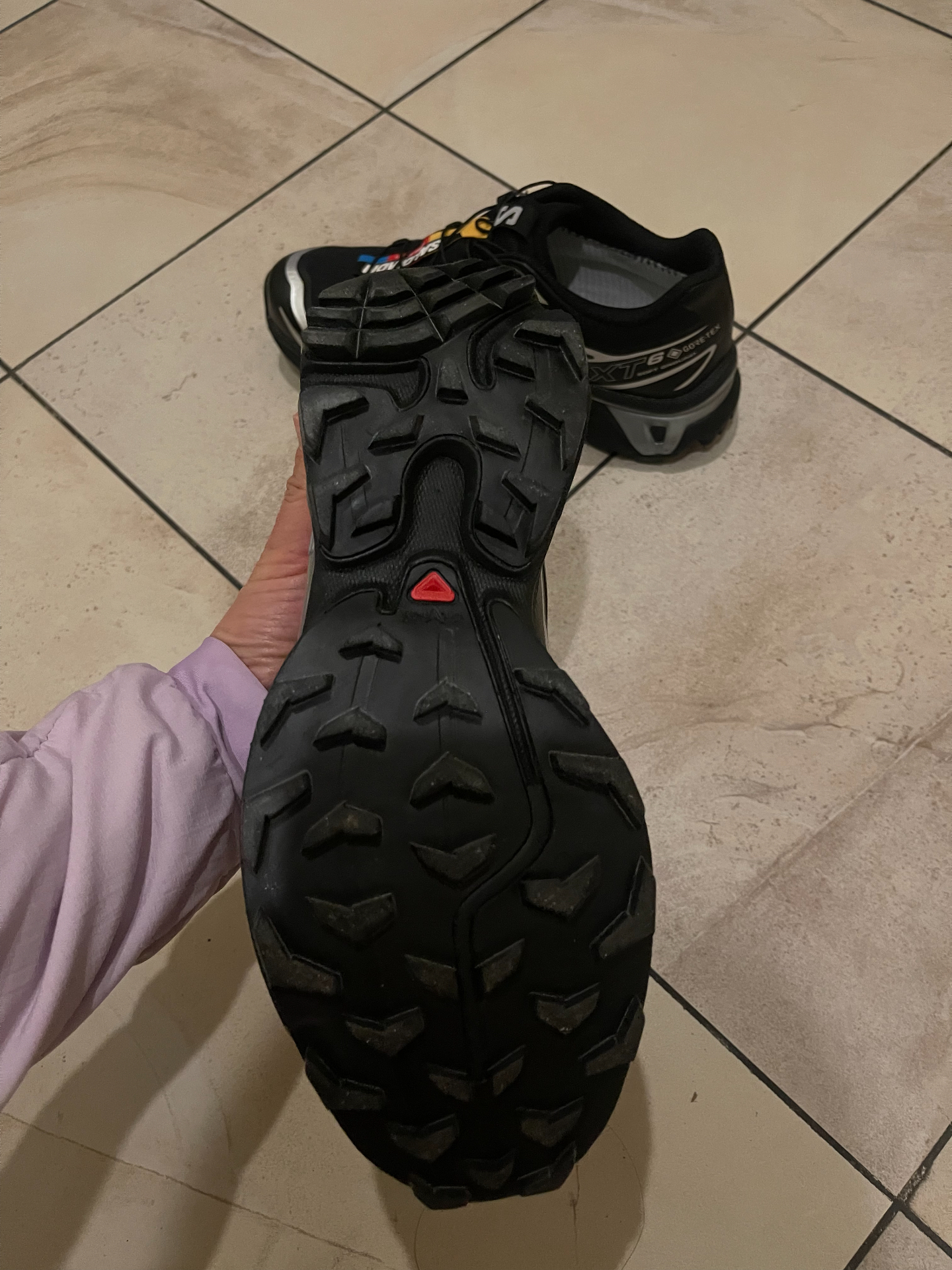 custom review-SALOMON XT 6 Slip Resistant Abrasion Resistant Водонепроницаемый Низкий Топ Уличная Обувь Унисекс Черный Серебристый