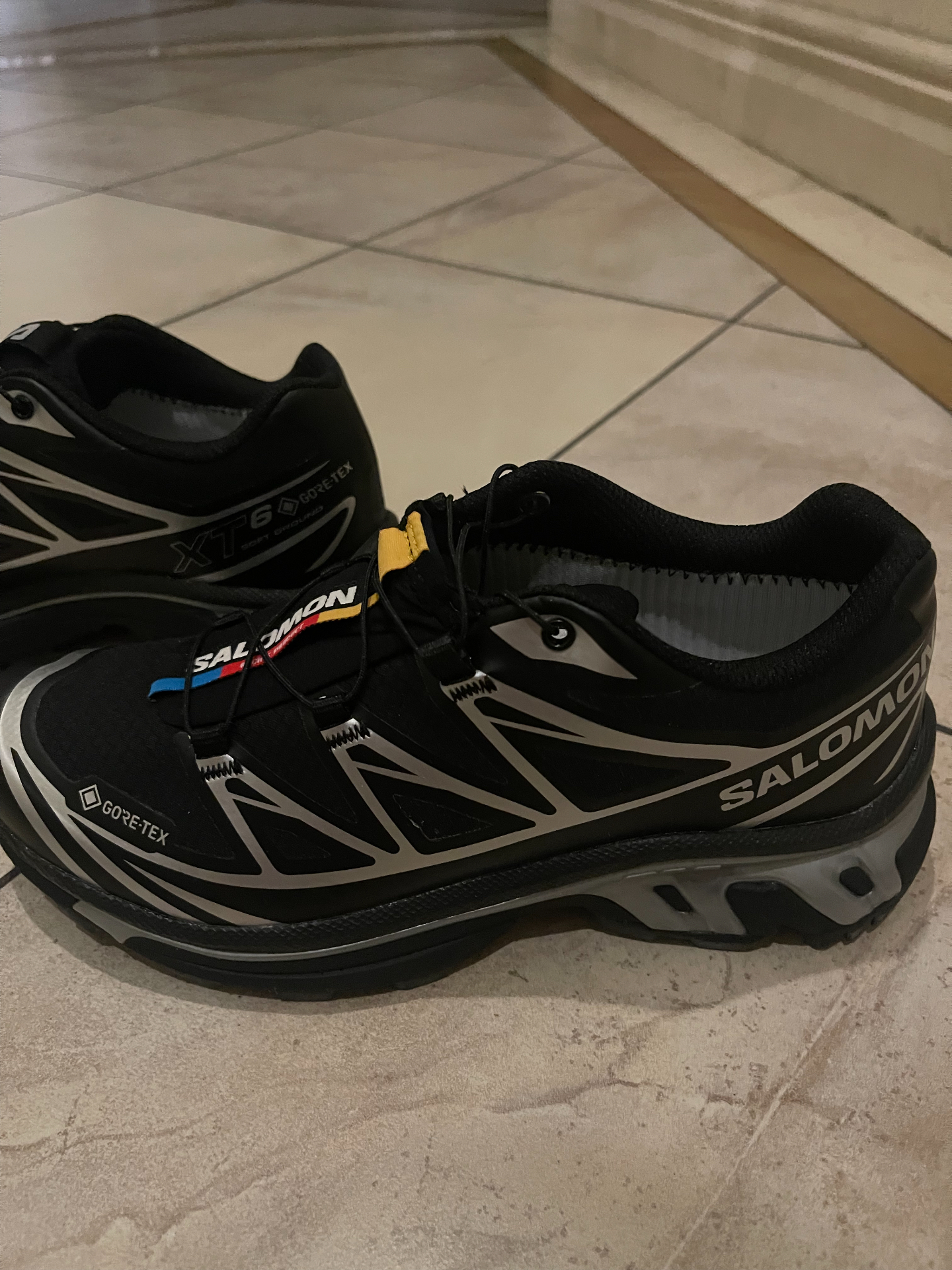custom review-SALOMON XT 6 Slip Resistant Abrasion Resistant Водонепроницаемый Низкий Топ Уличная Обувь Унисекс Черный Серебристый