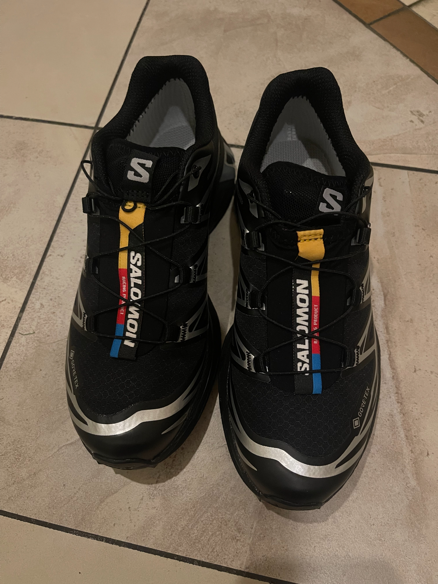 custom review-SALOMON XT 6 Slip Resistant Abrasion Resistant Водонепроницаемый Низкий Топ Уличная Обувь Унисекс Черный Серебристый