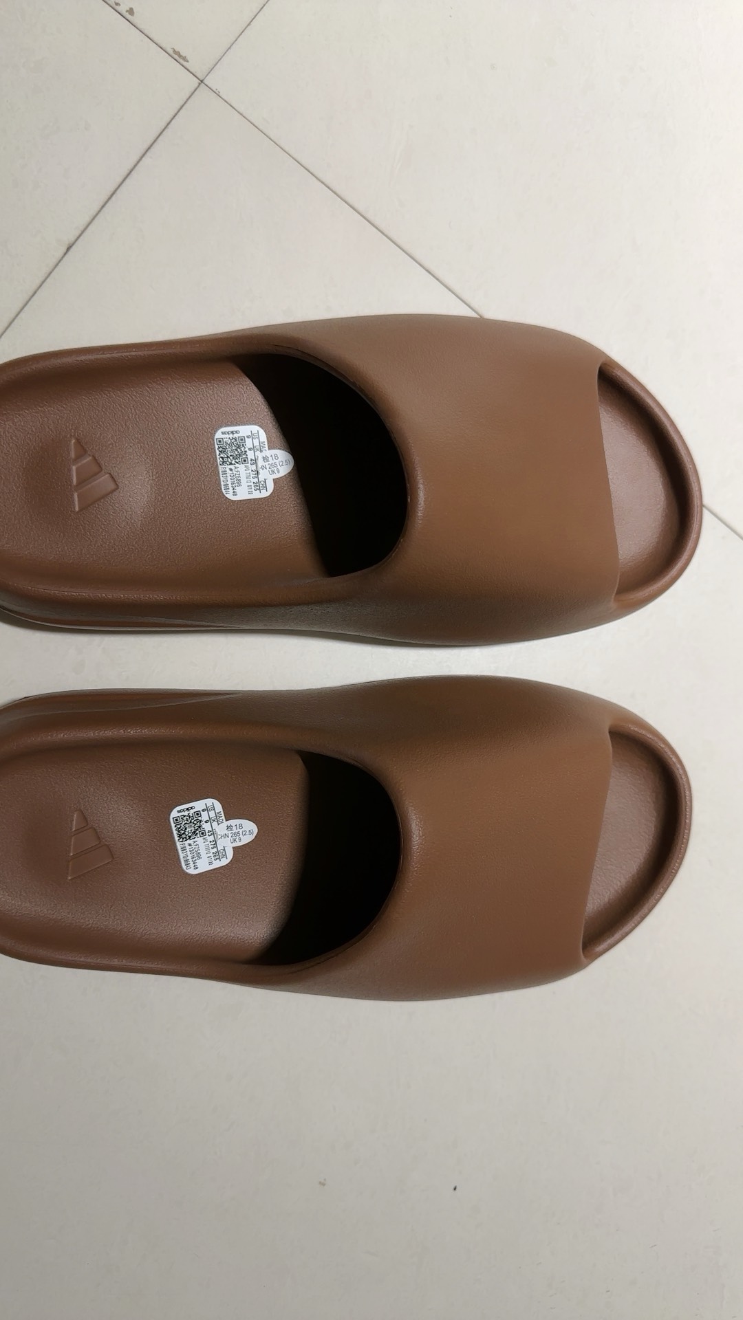 custom review-Adidas Originals Yeezy Slide EVA Низкий Слип Устойчивый к истиранию Унисекс Слип Лен Коричневый