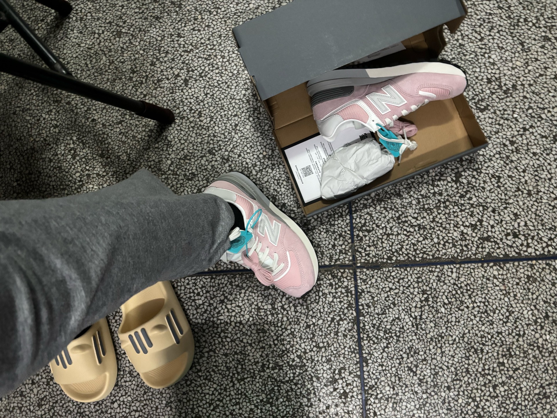 custom review-New Balance NB 574 Аbrasion Resistant Низкие Беговые Кроссовки Унисекс Вишневый Цветок Розовый