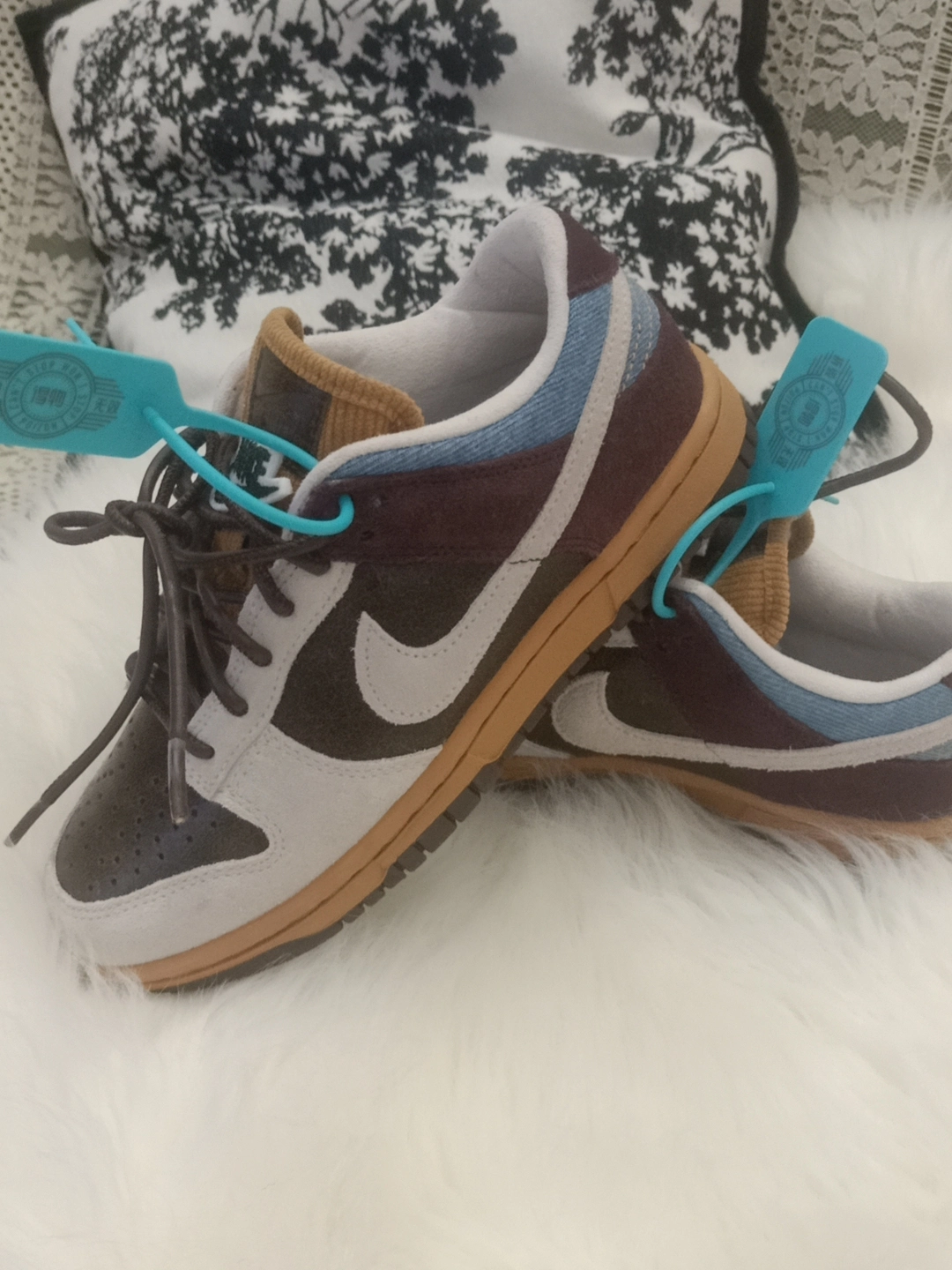 custom review-Nike Dunk Low 'Love Peace' противоскользящие устойчивые к истиранию низкий топ кроссовки для скейтбординга женские коричневый