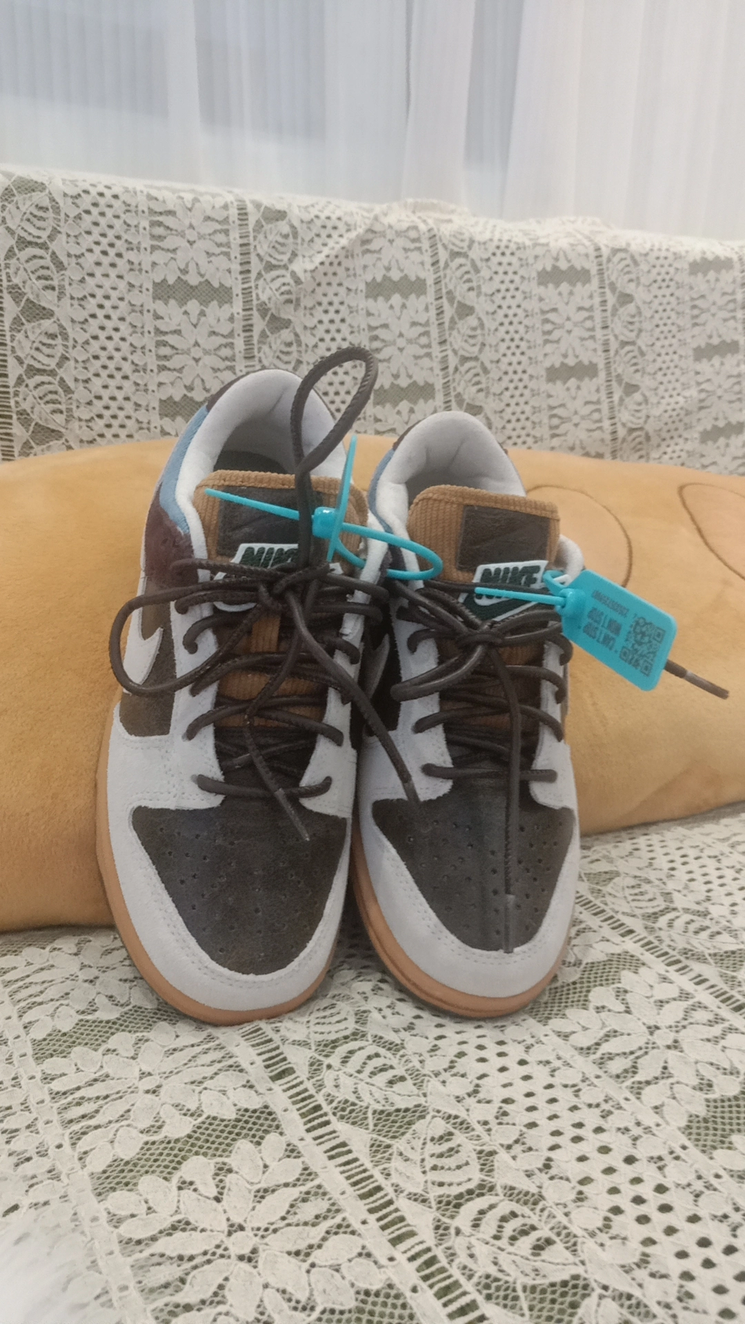 custom review-Nike Dunk Low 'Love Peace' противоскользящие устойчивые к истиранию низкий топ кроссовки для скейтбординга женские коричневый