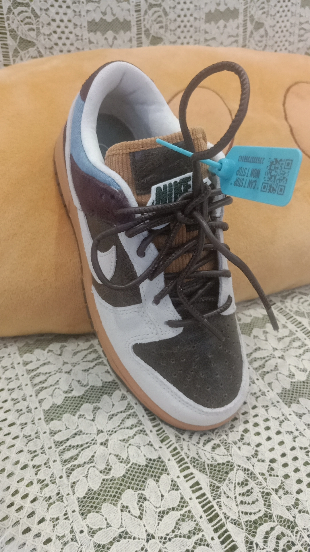 custom review-Nike Dunk Low 'Love Peace' противоскользящие устойчивые к истиранию низкий топ кроссовки для скейтбординга женские коричневый