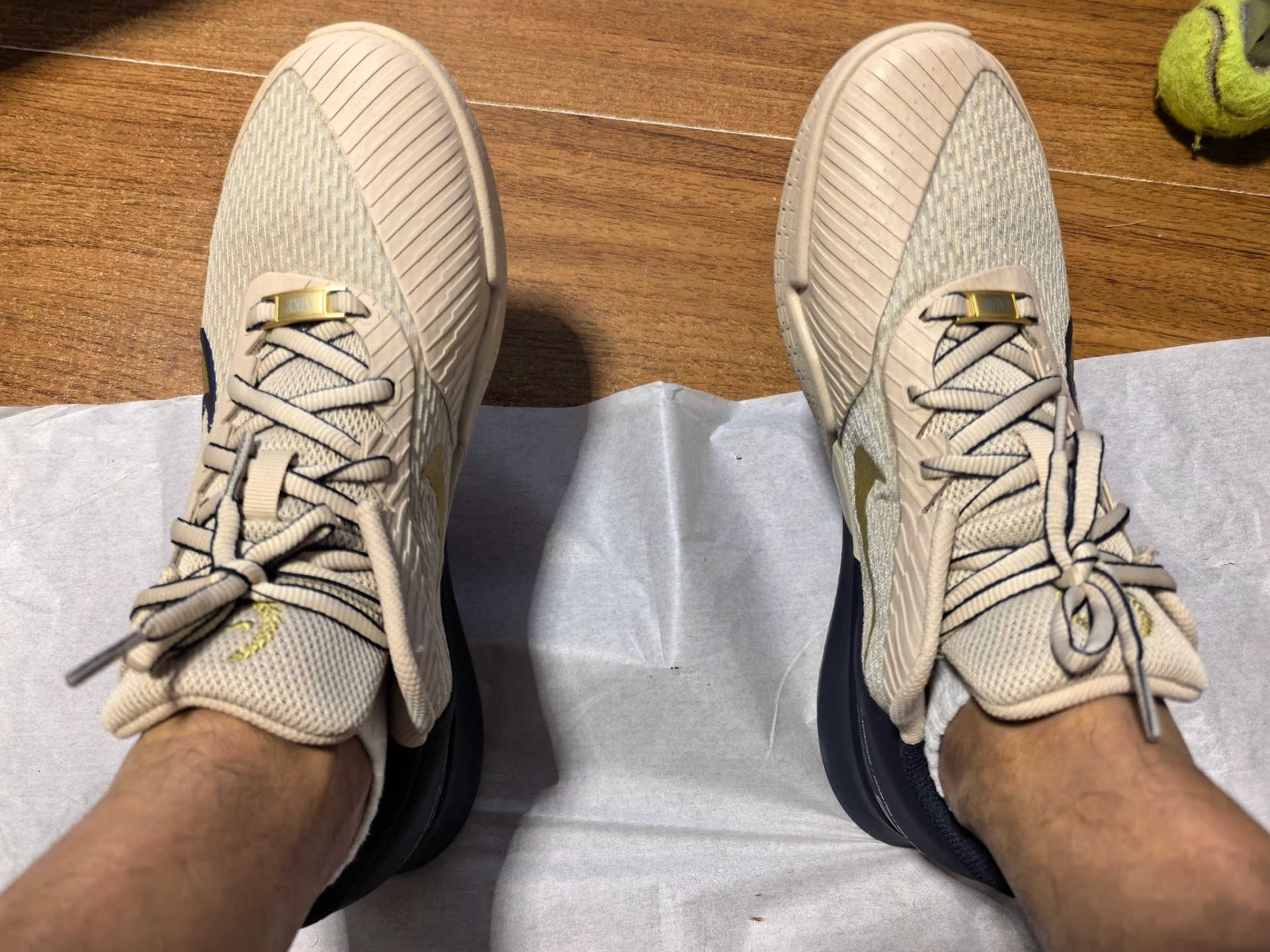 custom review-Nike Air Zoom Vapor Pro 2 Теннисные кроссовки Низкий топ Песочный Flow/Металл Золотой Грозовой синий Мужской