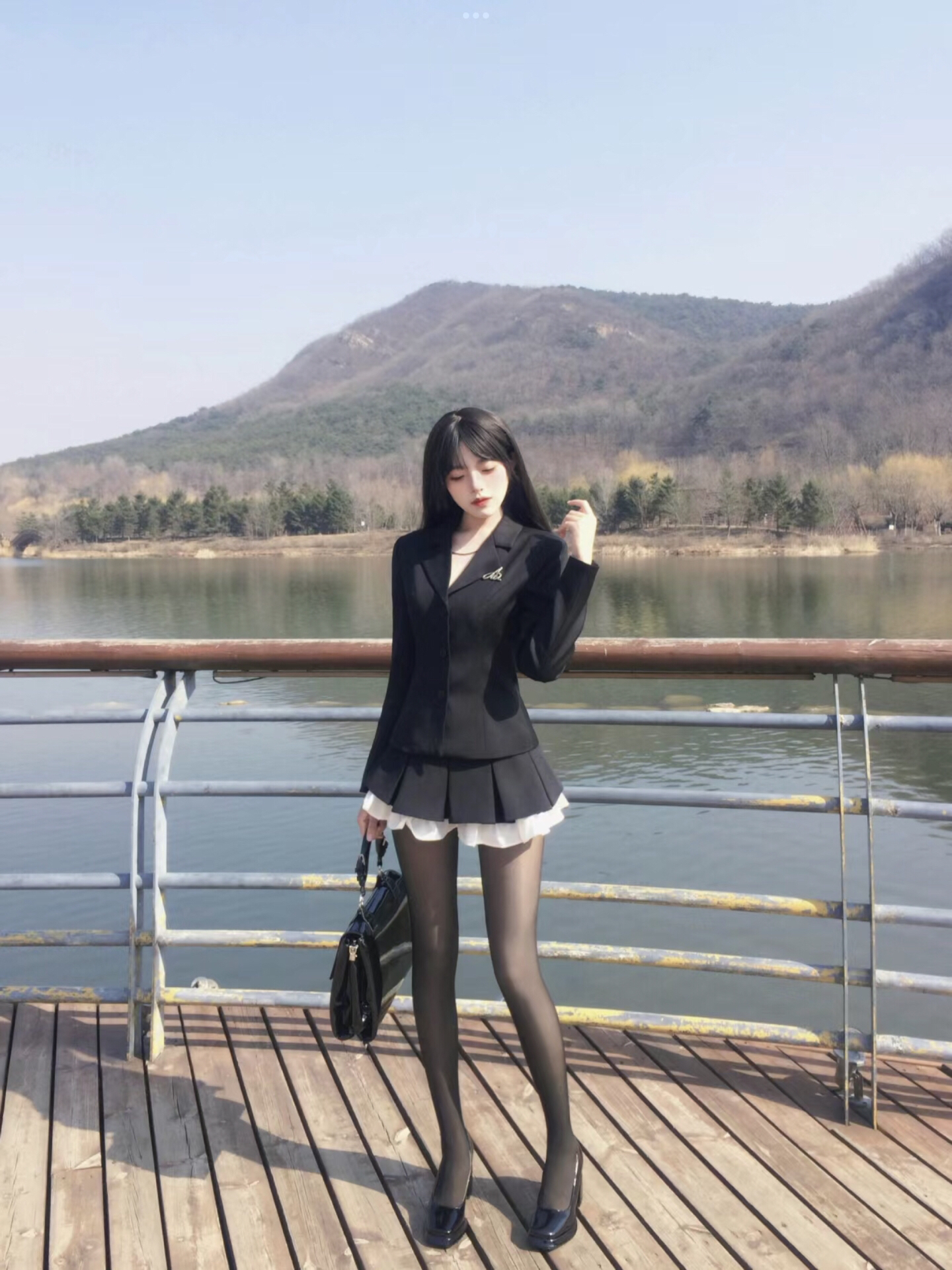 黑丝学姐秋冬jk穿搭日记ootd分享