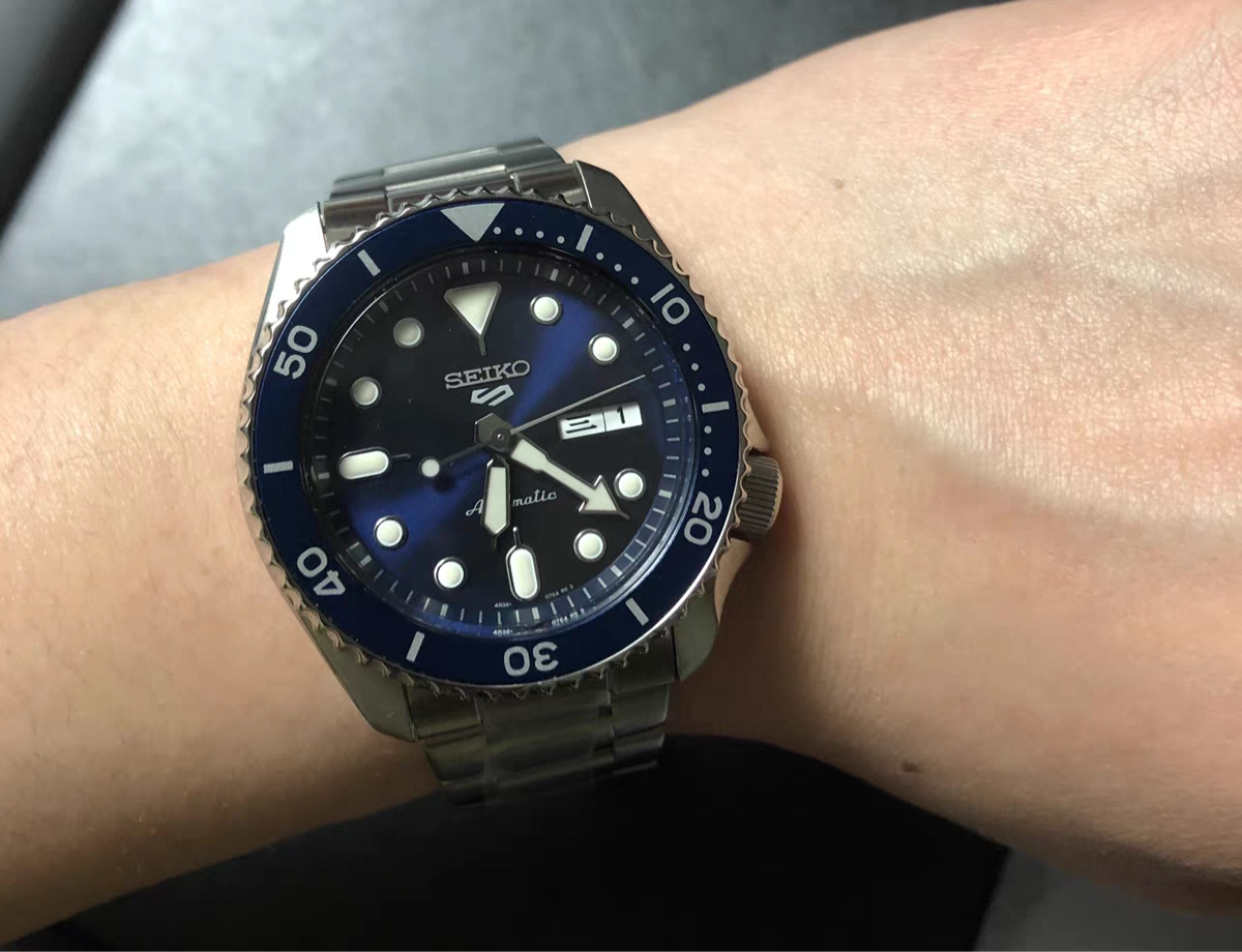 custom review-SEIKO Classic Cans SEIKO5 Collection Автоматический Механический Механизм Нержавеющая Сталь Ремешок Часы Мужские Часы Синий Циферблат