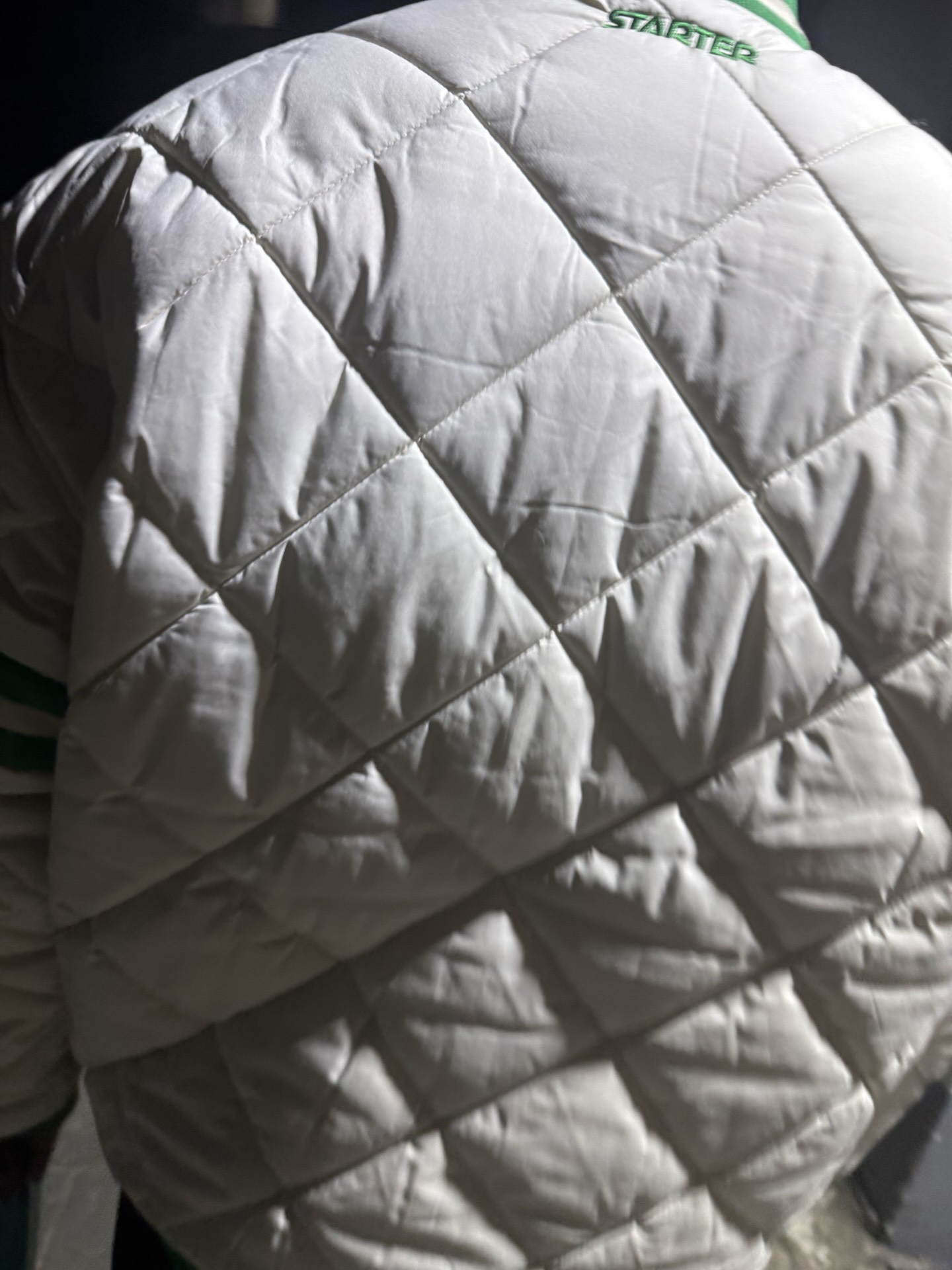 custom review-STARTER x NBA Хлопковый пуховик Унисекс Белый Зеленый