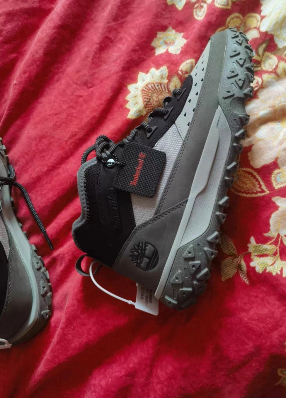 custom review-Timberland Greenstride Motion Slip-Resistant Abrasion-Resistant MID Топ Уличная Обувь Мужская Серый