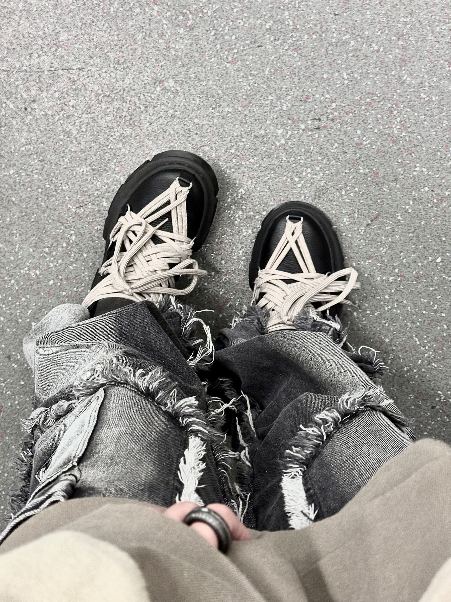 p的街头风 rickowens 疯狂绑带