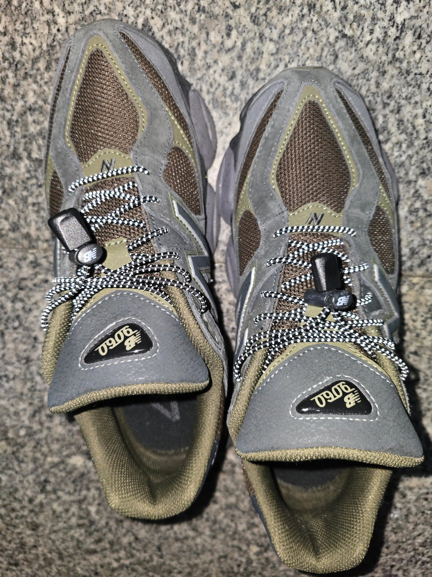 custom review-New Balance NB 9060 Устойчивый к истиранию Низкий Топ Повседневная Обувь Унисекс Зеленый Черный