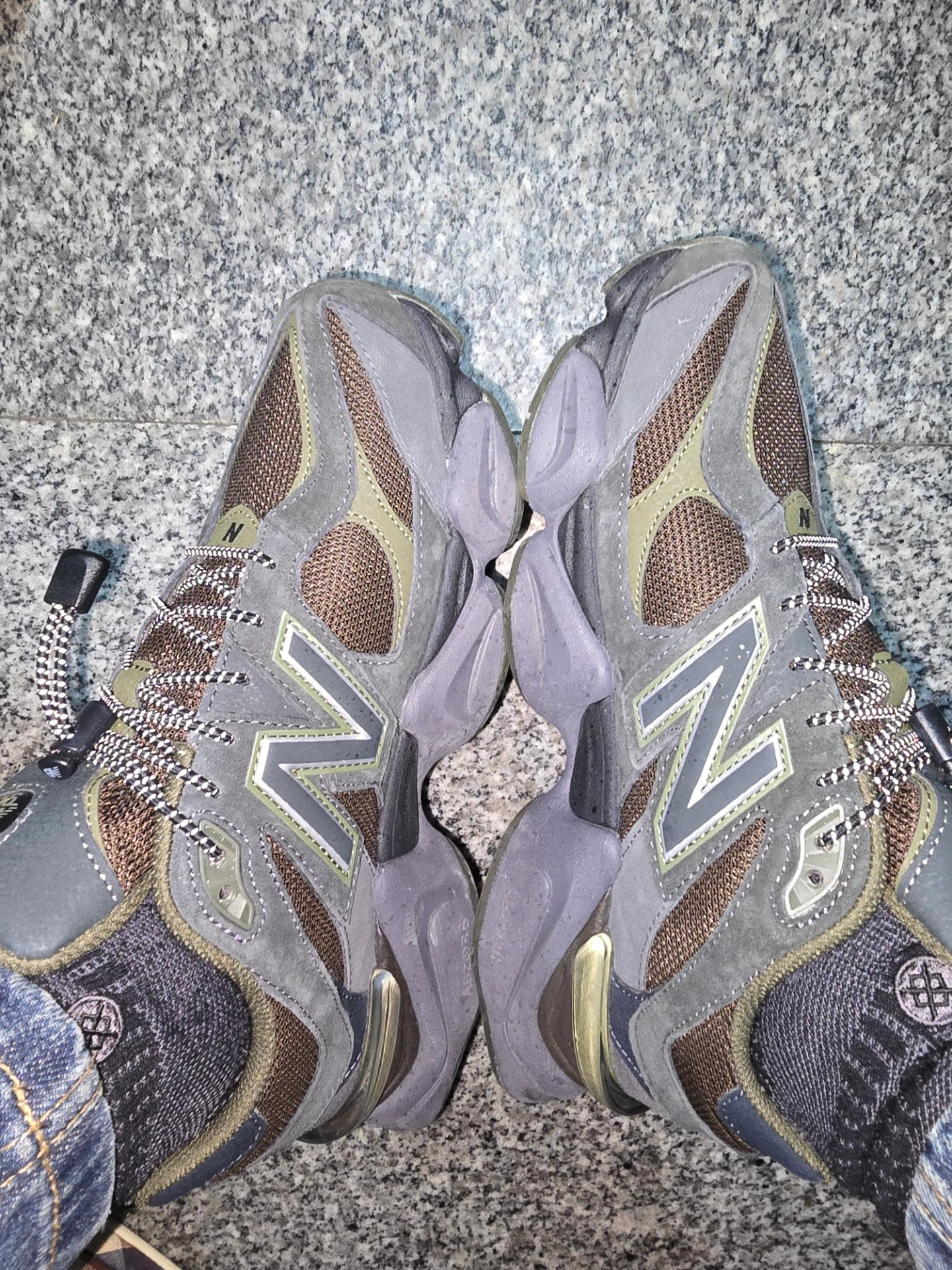 custom review-New Balance NB 9060 Устойчивый к истиранию Низкий Топ Повседневная Обувь Унисекс Зеленый Черный