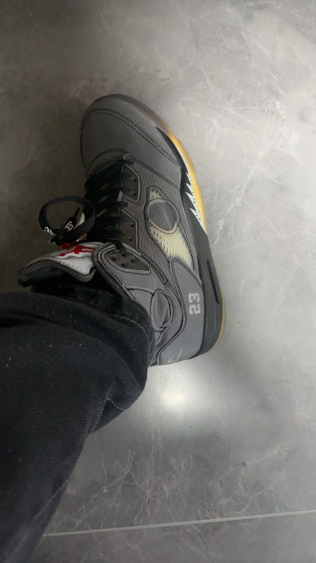custom review-JORDAN 5 Retro Off White Muslin