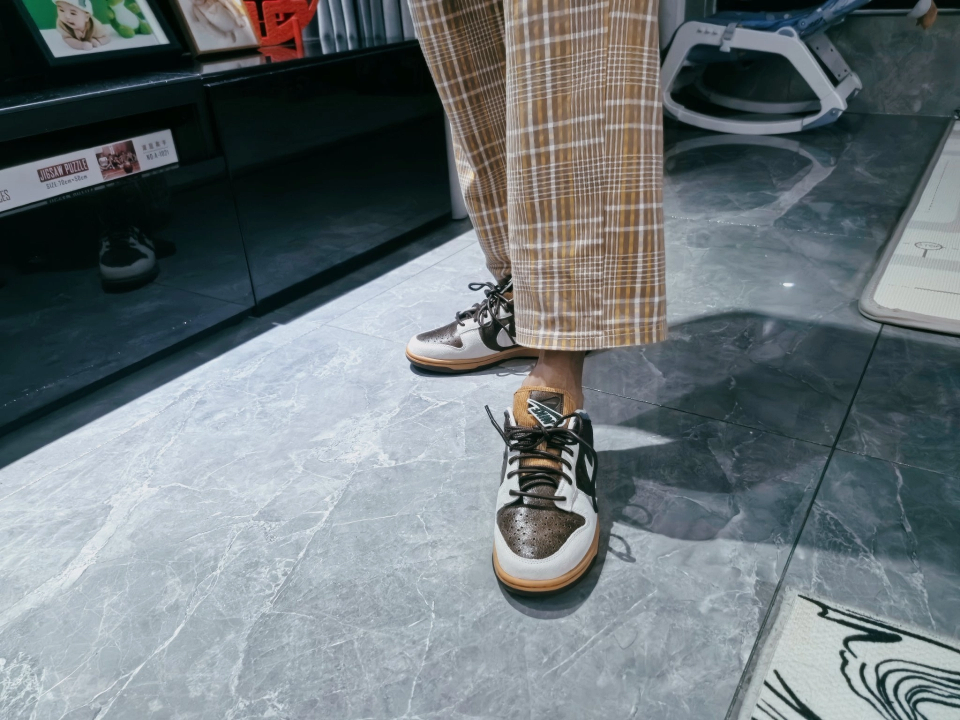 custom review-Nike Dunk Low 'Love Peace' противоскользящие устойчивые к истиранию низкий топ кроссовки для скейтбординга женские коричневый