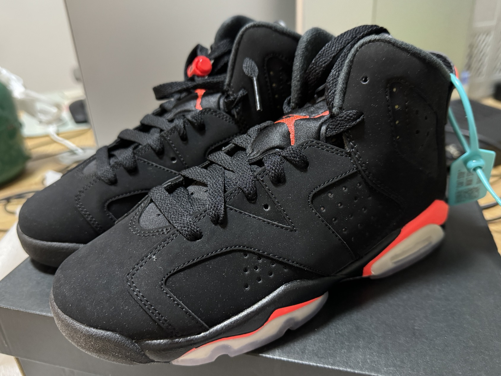 custom review-Jordan 6 Retro Black Infrared 2019 GS