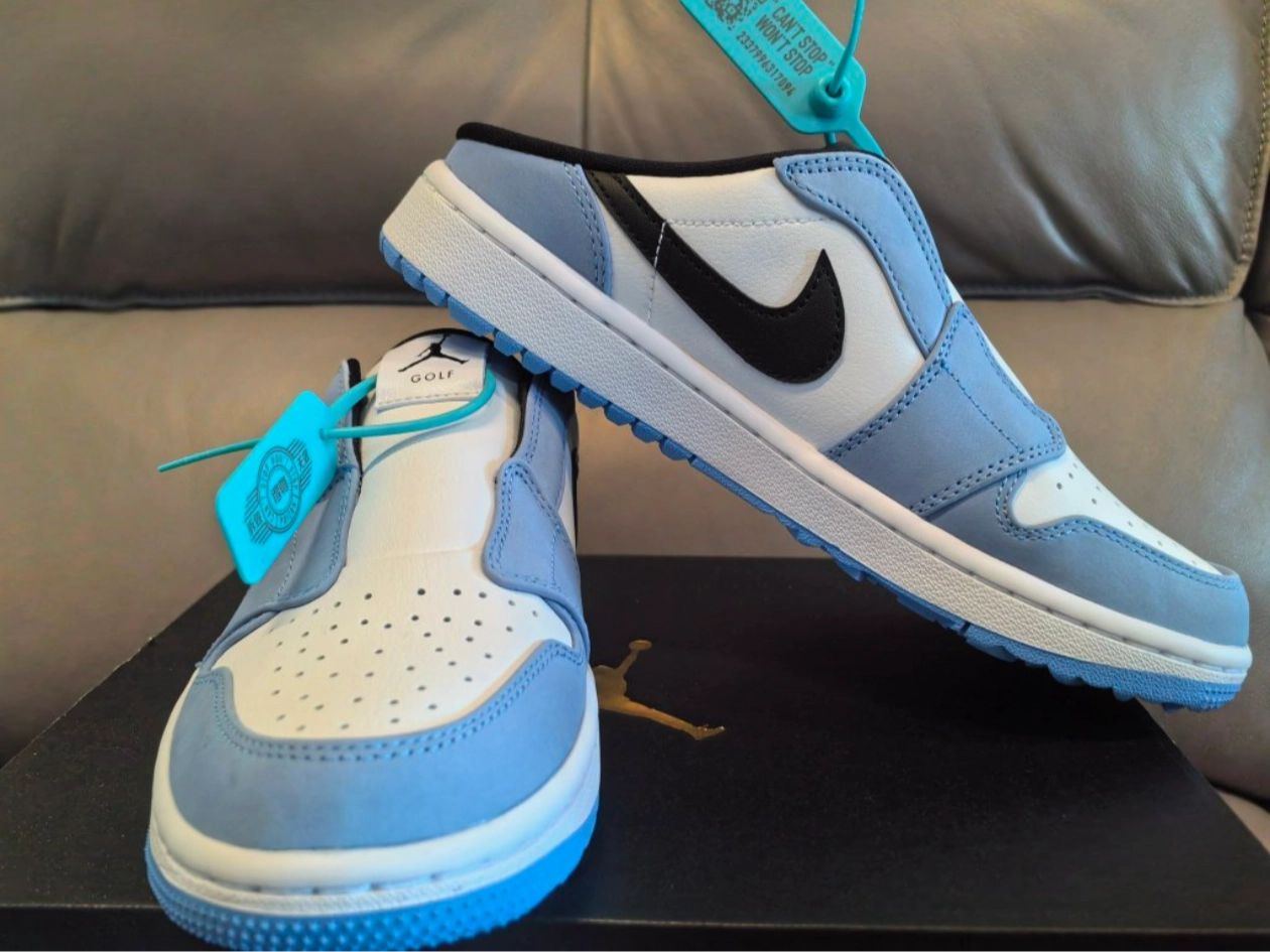 custom review-Jordan Air Jordan 1 Mule Low Топ Скейтборд Кроссовки Унисекс Синий Белый Черный