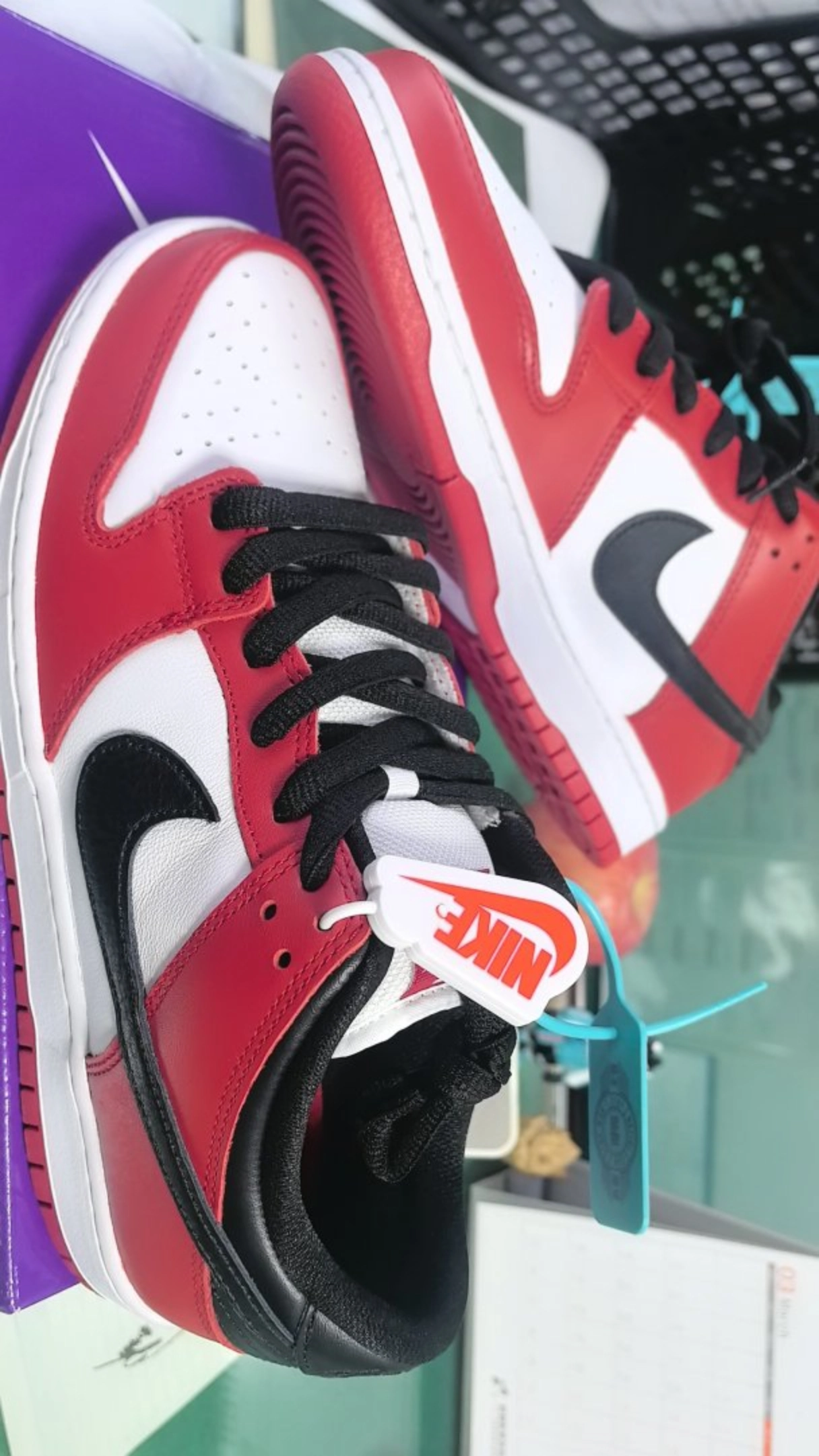 custom review-Nike Dunk SB Pro 'Чикаго' Low Скейтборд Кроссовки Unisex Черный Белый Красный