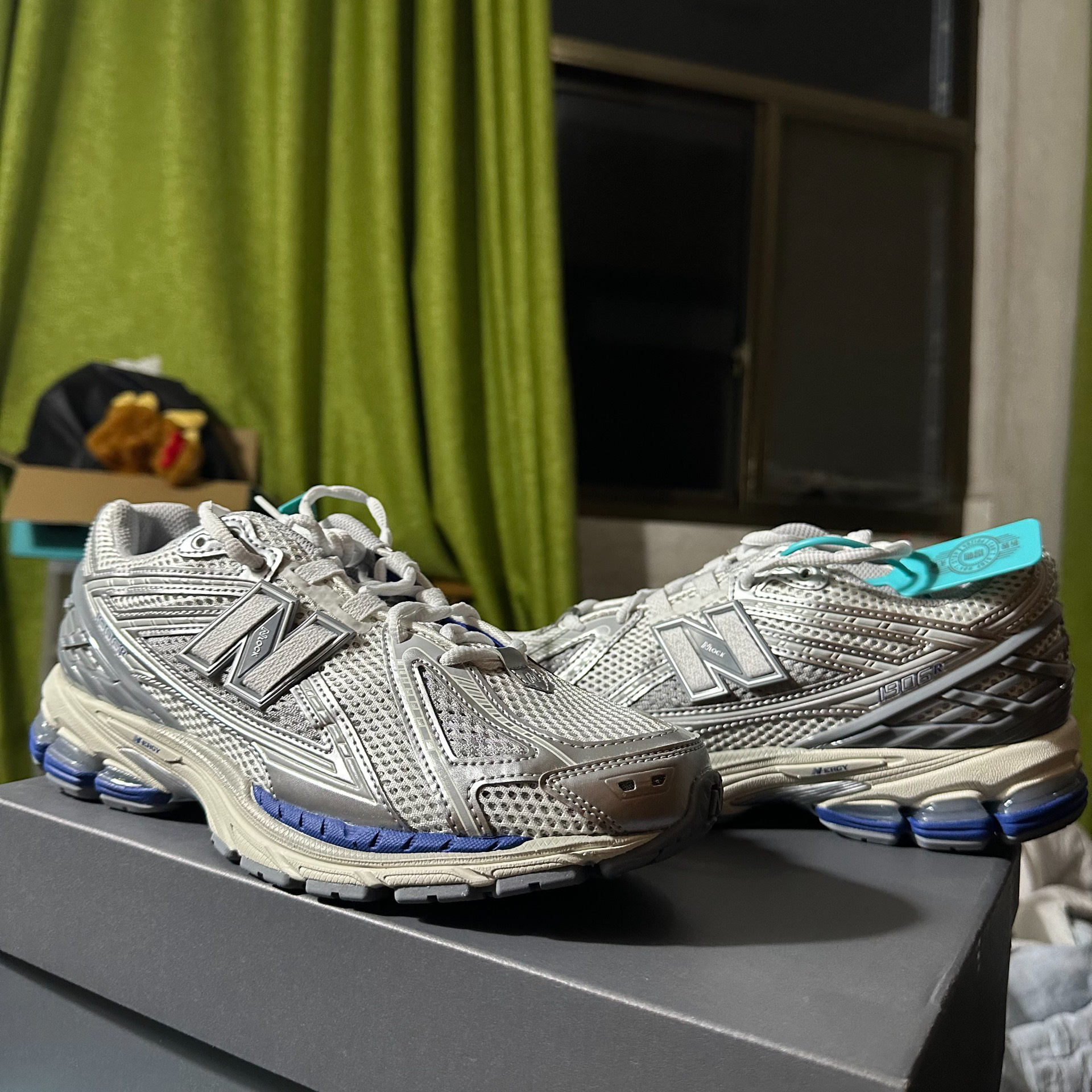 custom review-New Balance NB 1906R Амортизаторы Slip-resistant устойчивые к истиранию Низкий топ Casual Унисекс Белый Серебристый Серый