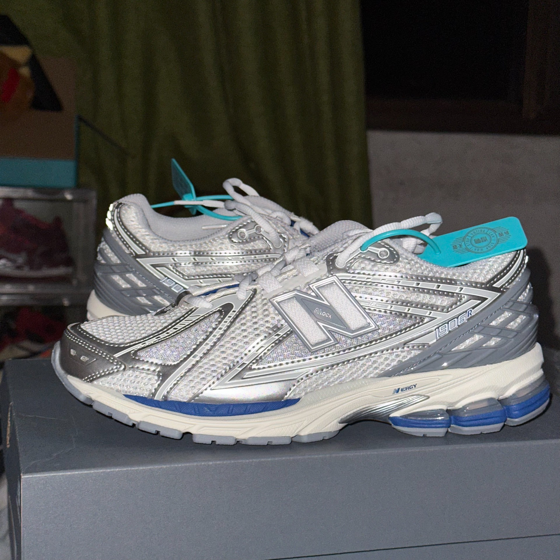 custom review-New Balance NB 1906R Амортизаторы Slip-resistant устойчивые к истиранию Низкий топ Casual Унисекс Белый Серебристый Серый