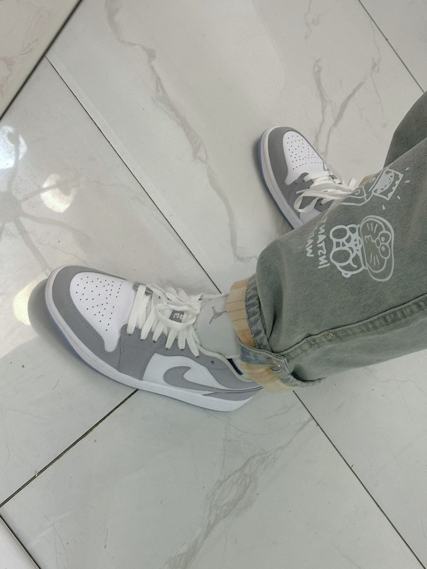 custom review-Jordan 1 Low Wolf Grey Women's