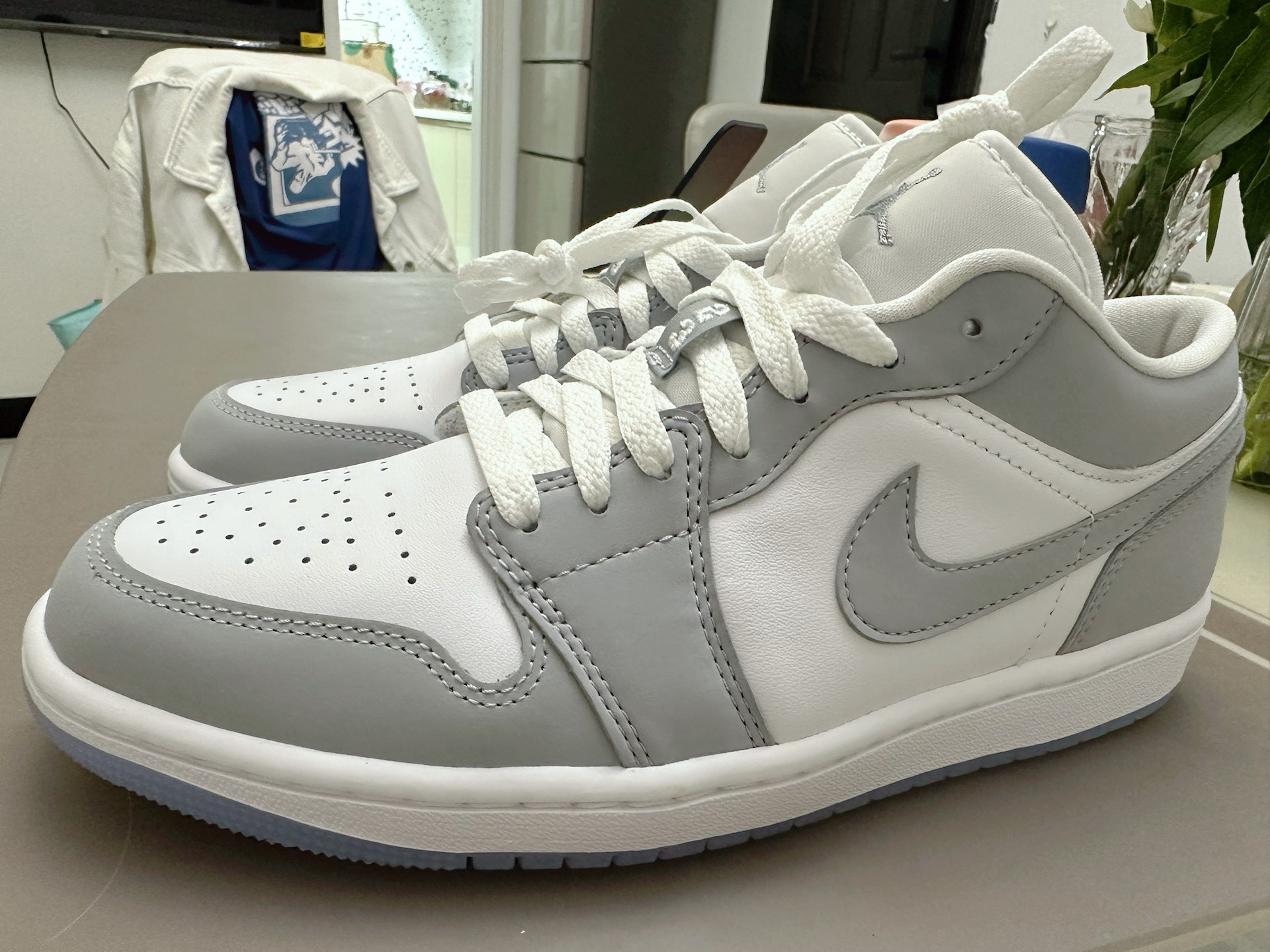 custom review-Jordan 1 Low Wolf Grey Women's