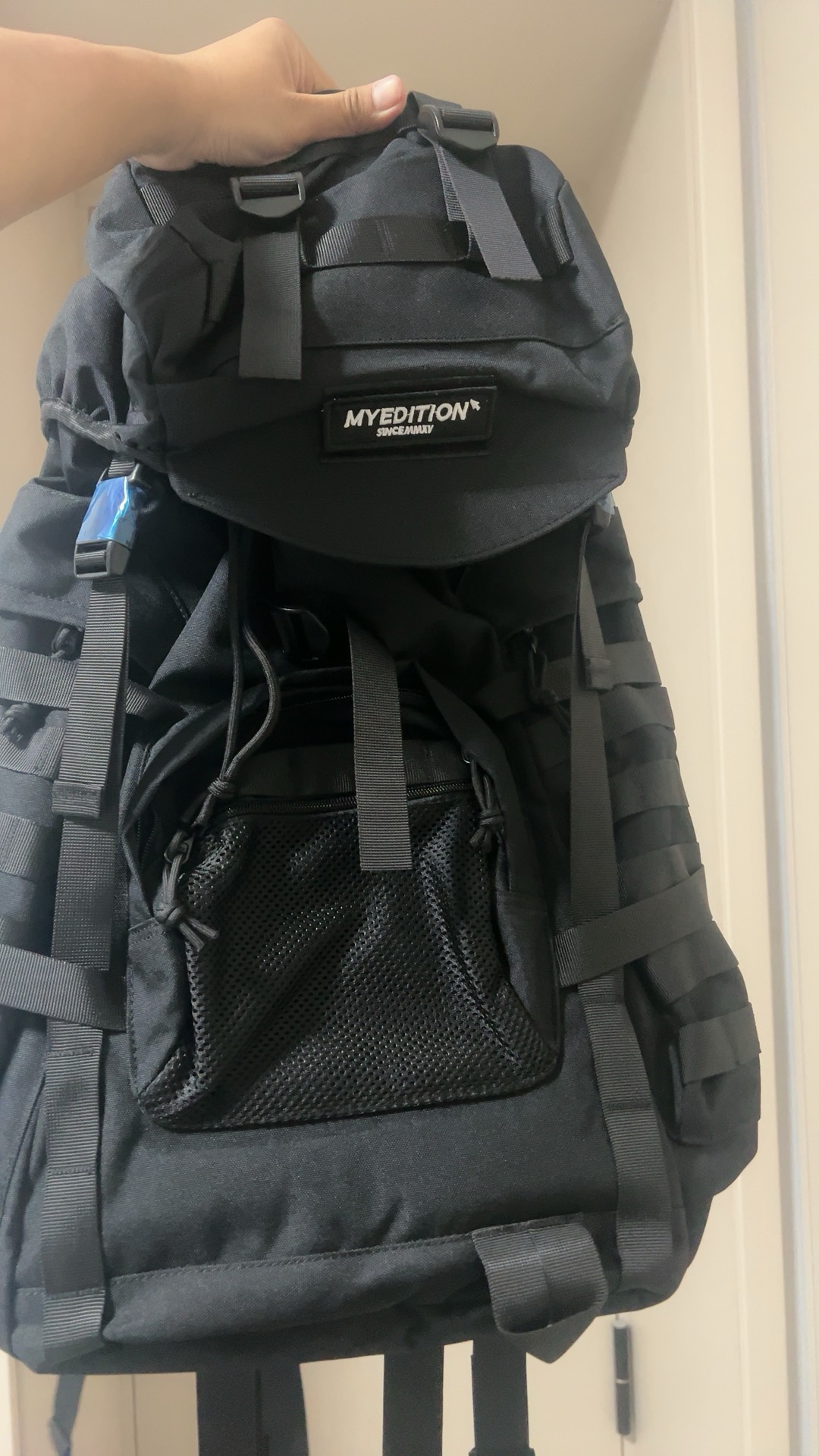 custom review-MYEDITION Альпинистский рюкзак для активного отдыха объем около 60 л сумка на открытом воздухе материал оксфорд черный