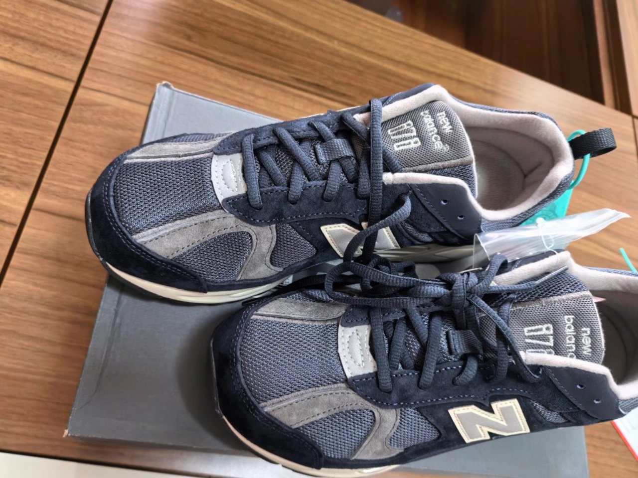 custom review-New Balance NB 878 Амортизация устойчивость к истиранию дышащий верх низкий топ повседневный унисекс синий серый