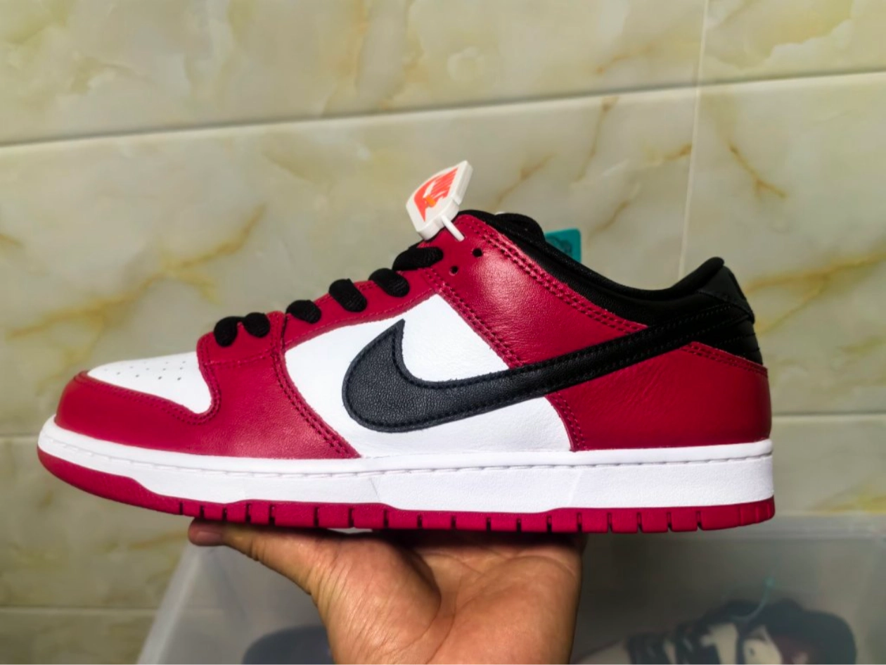 custom review-Nike Dunk SB Pro 'Чикаго' Low Скейтборд Кроссовки Unisex Черный Белый Красный