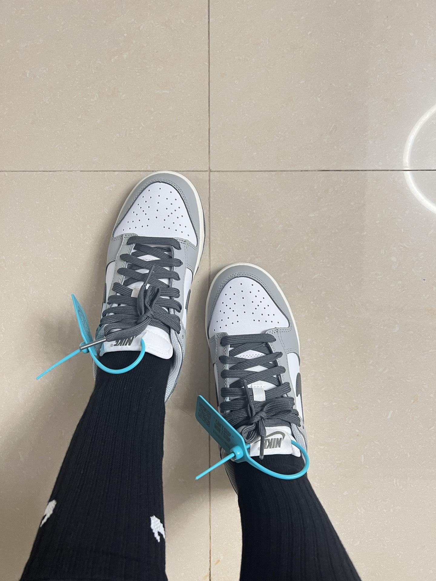 custom review-Nike Dunk Low Топ Кроссовки для скейтбординга Женские Белые Серые