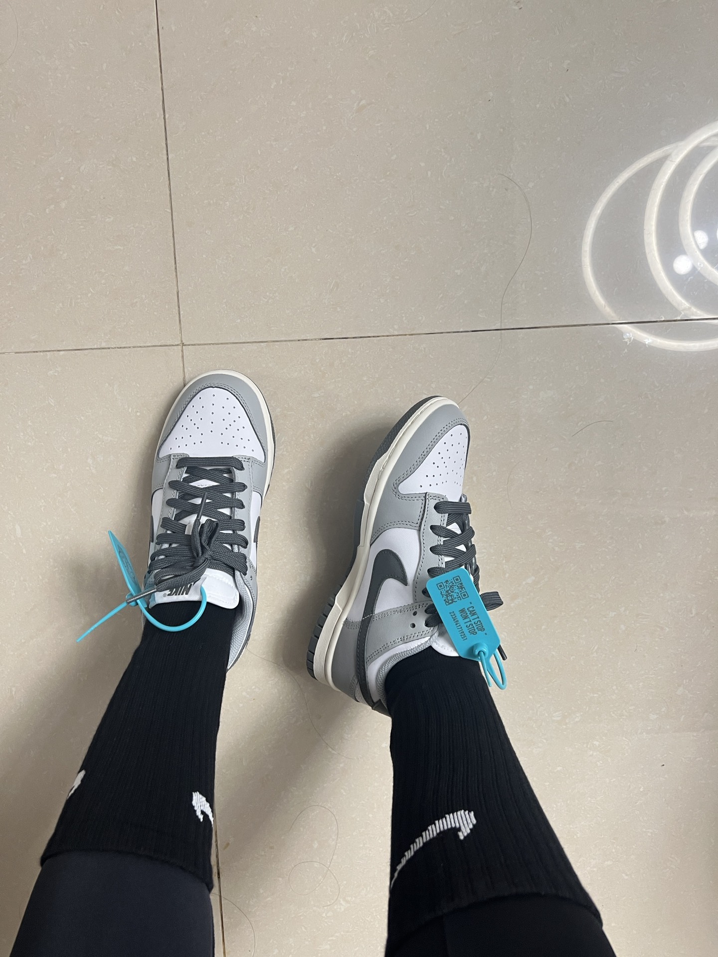 custom review-Nike Dunk Low Топ Кроссовки для скейтбординга Женские Белые Серые