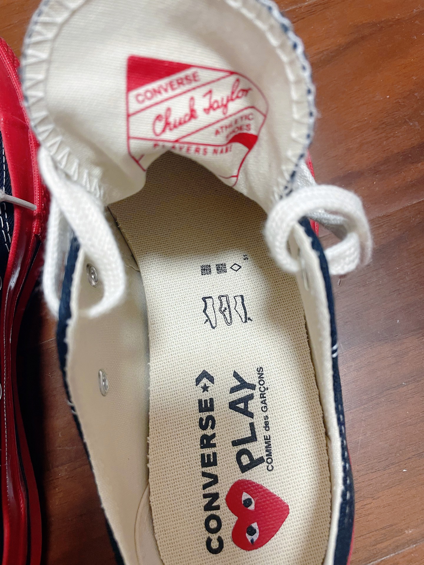 custom review-CDG x Converse Chuck Taylor All Star Chuck Taylor All Star O Low Топ Кеды Унисекс Черный Красный