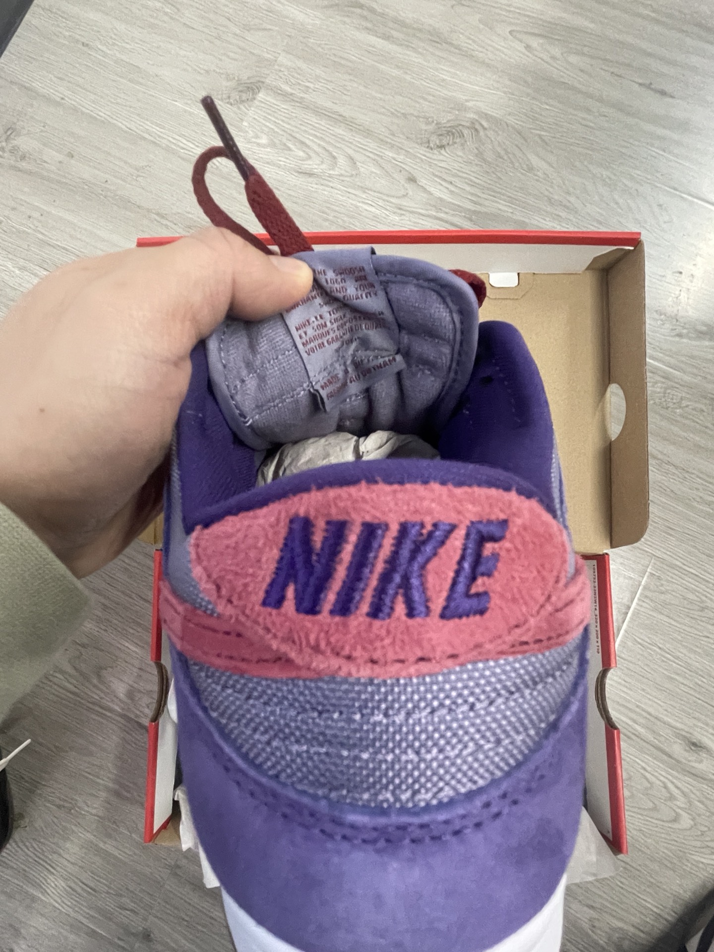 custom review-Nike Dunk Low Топ Скейтборд Кроссовки Унисекс Малиновый Фиолетовый Выпуск 2024