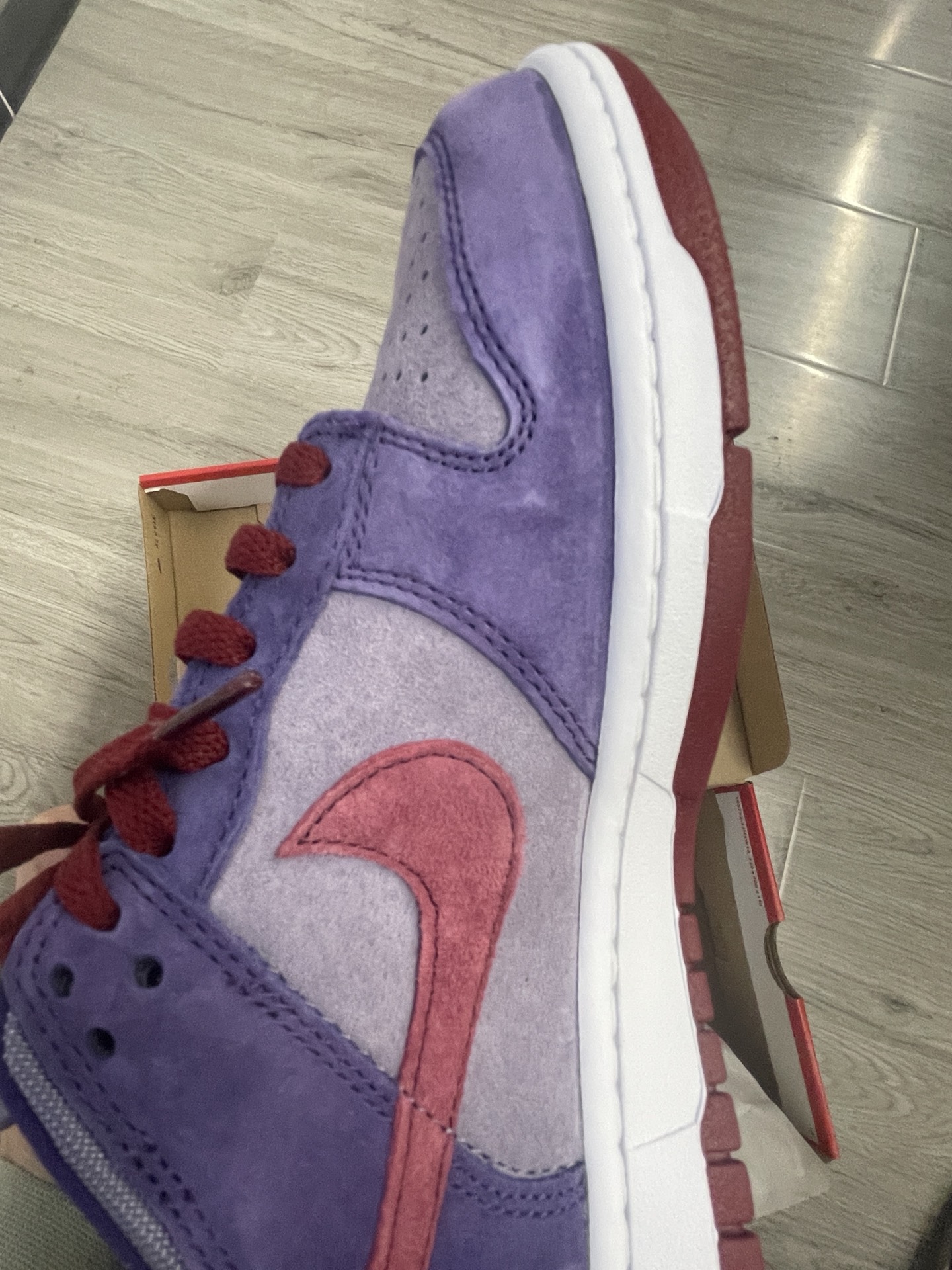 custom review-Nike Dunk Low Топ Скейтборд Кроссовки Унисекс Малиновый Фиолетовый Выпуск 2024