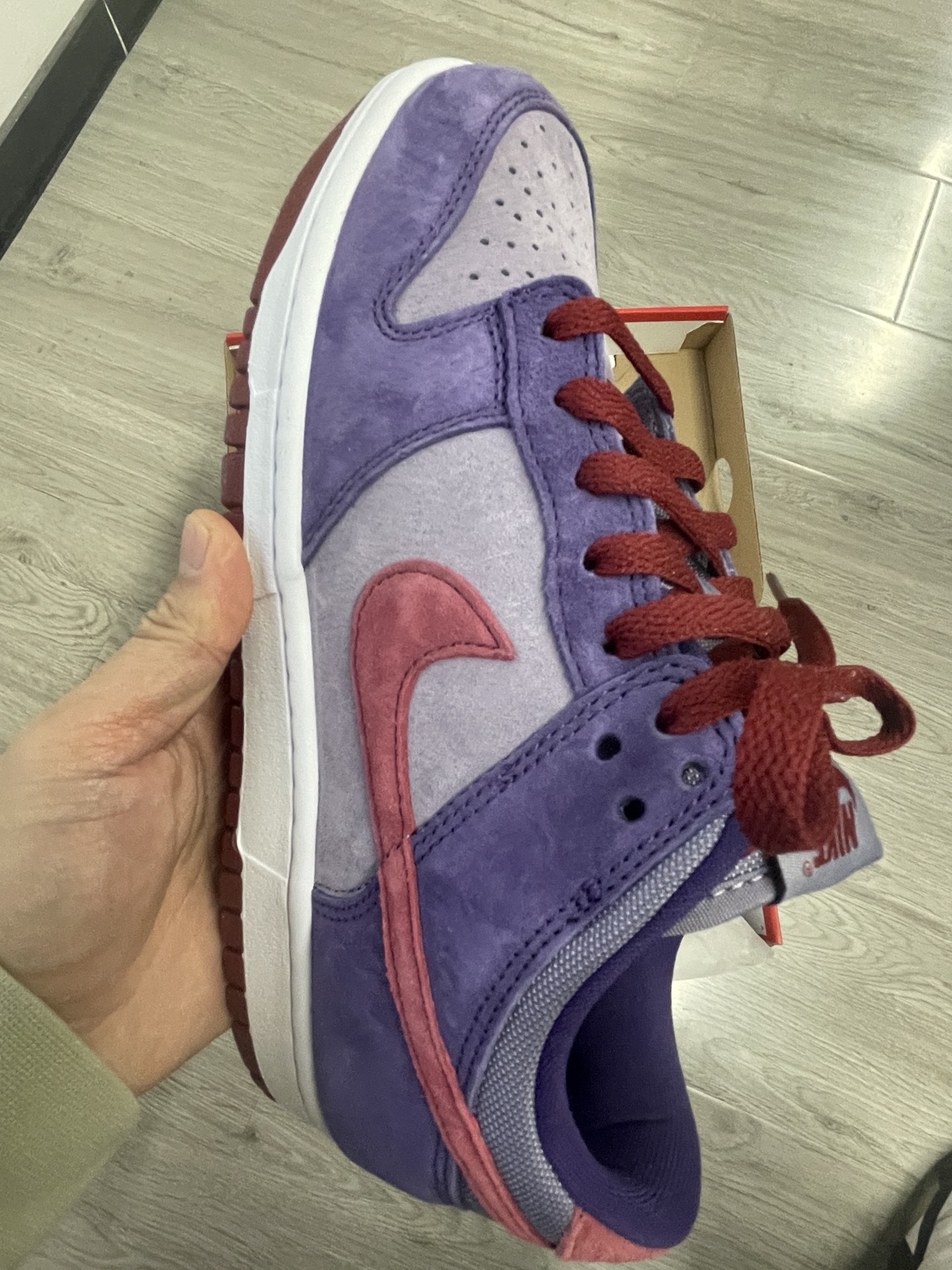 custom review-Nike Dunk Low Топ Скейтборд Кроссовки Унисекс Малиновый Фиолетовый Выпуск 2024