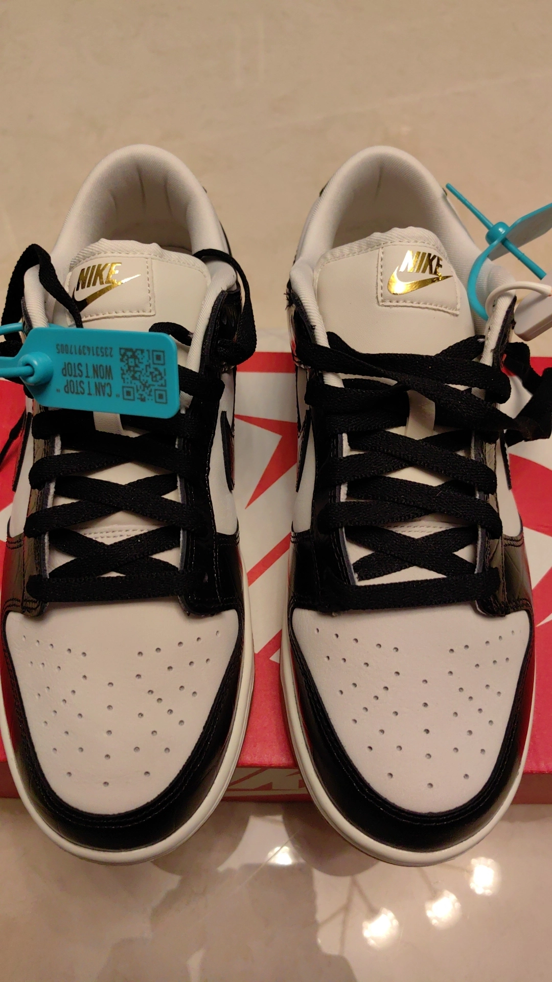 custom review-Nike Dunk Low Топ Скейтборд Кроссовки Женские Черный Белый