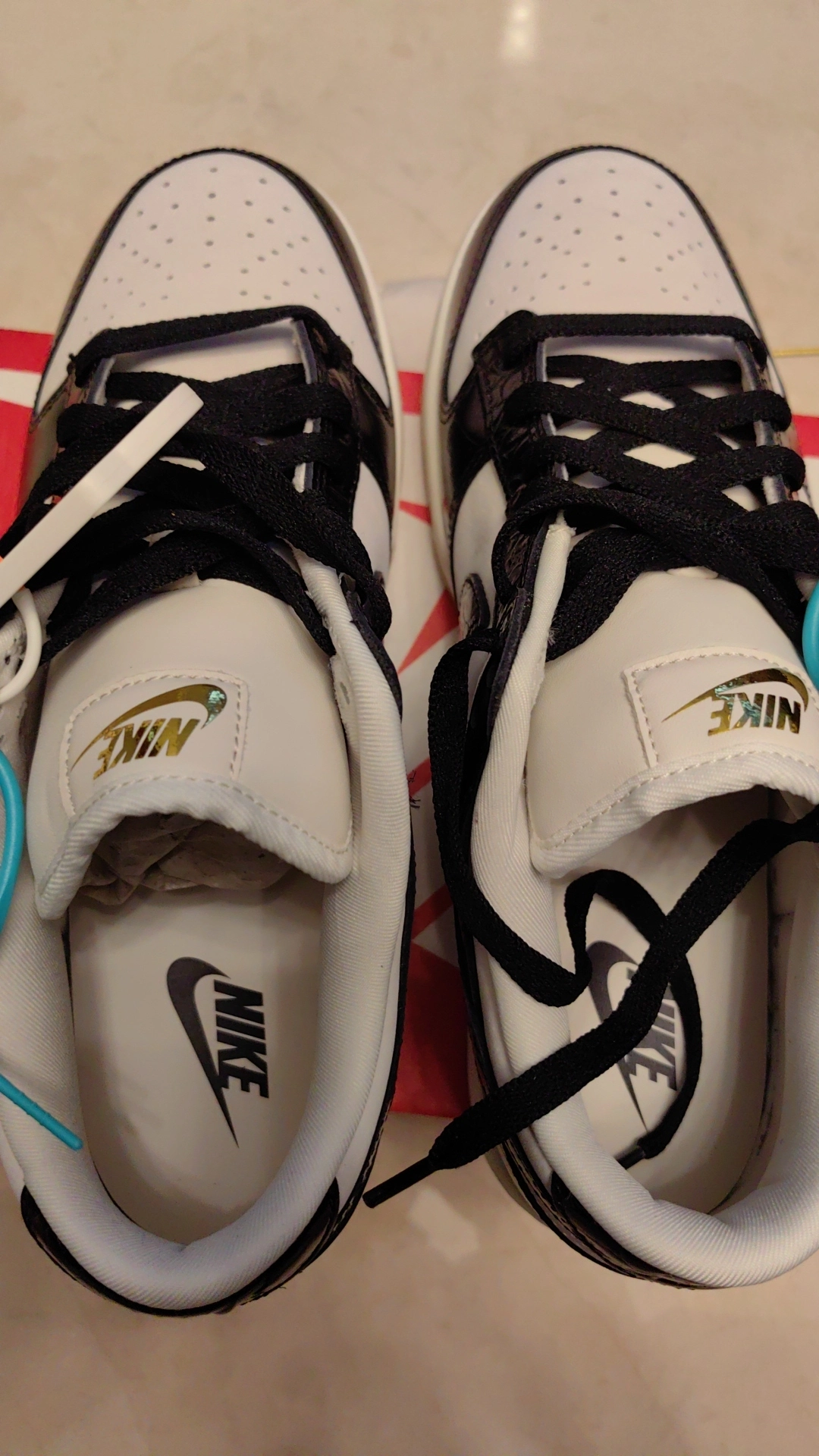 custom review-Nike Dunk Low Топ Скейтборд Кроссовки Женские Черный Белый