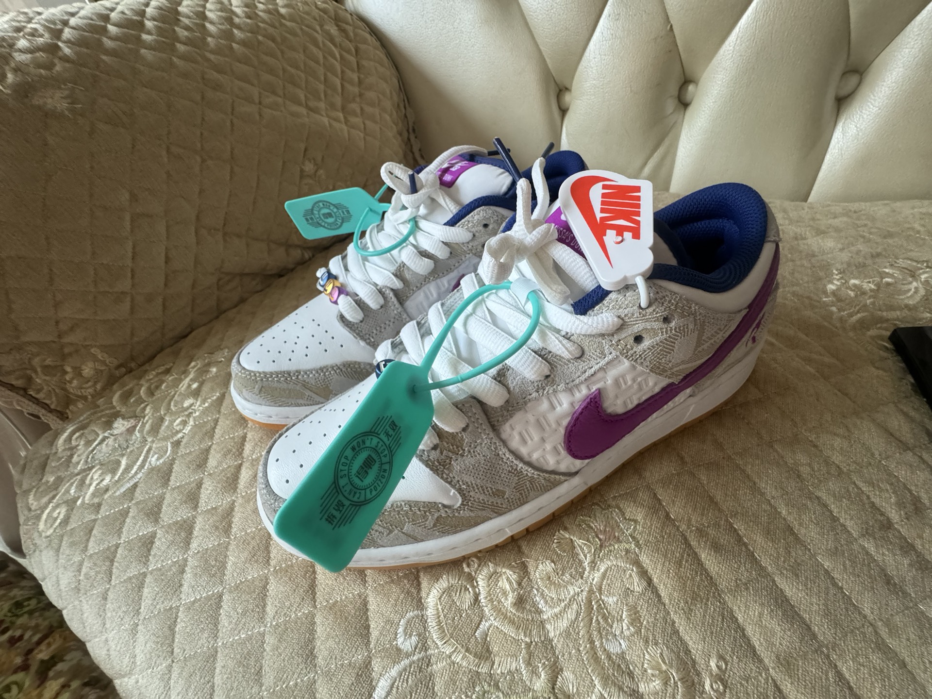 custom review-Rayssa Leal x Nike Dunk SB Low Топ Скейтборд Кроссовки Унисекс Фиолетовый Белый
