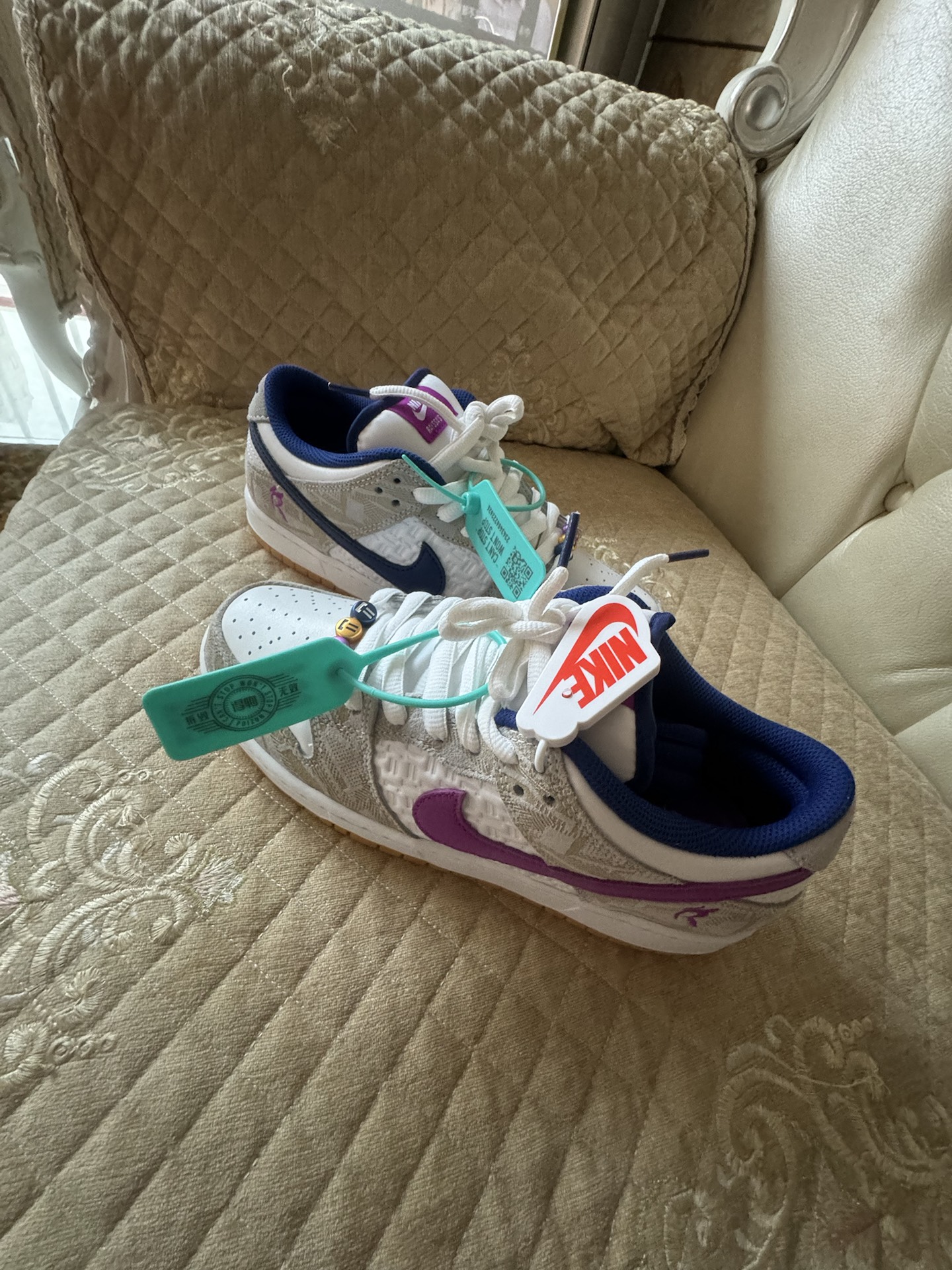 custom review-Rayssa Leal x Nike Dunk SB Low Топ Скейтборд Кроссовки Унисекс Фиолетовый Белый