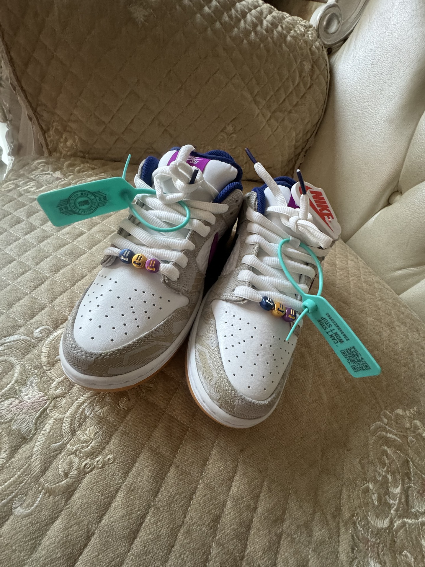 custom review-Rayssa Leal x Nike Dunk SB Low Топ Скейтборд Кроссовки Унисекс Фиолетовый Белый