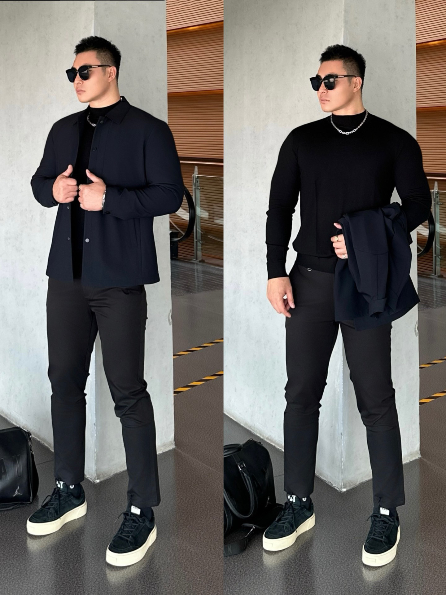ootd|⚫️🧑‍✈️90kg高壮男生行政夹克穿搭|秋冬通勤版