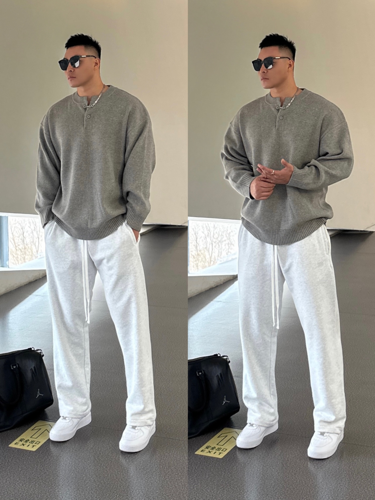 ootd|☑️❄️高壮男生针织衫穿搭|慵懒随性cleanfit