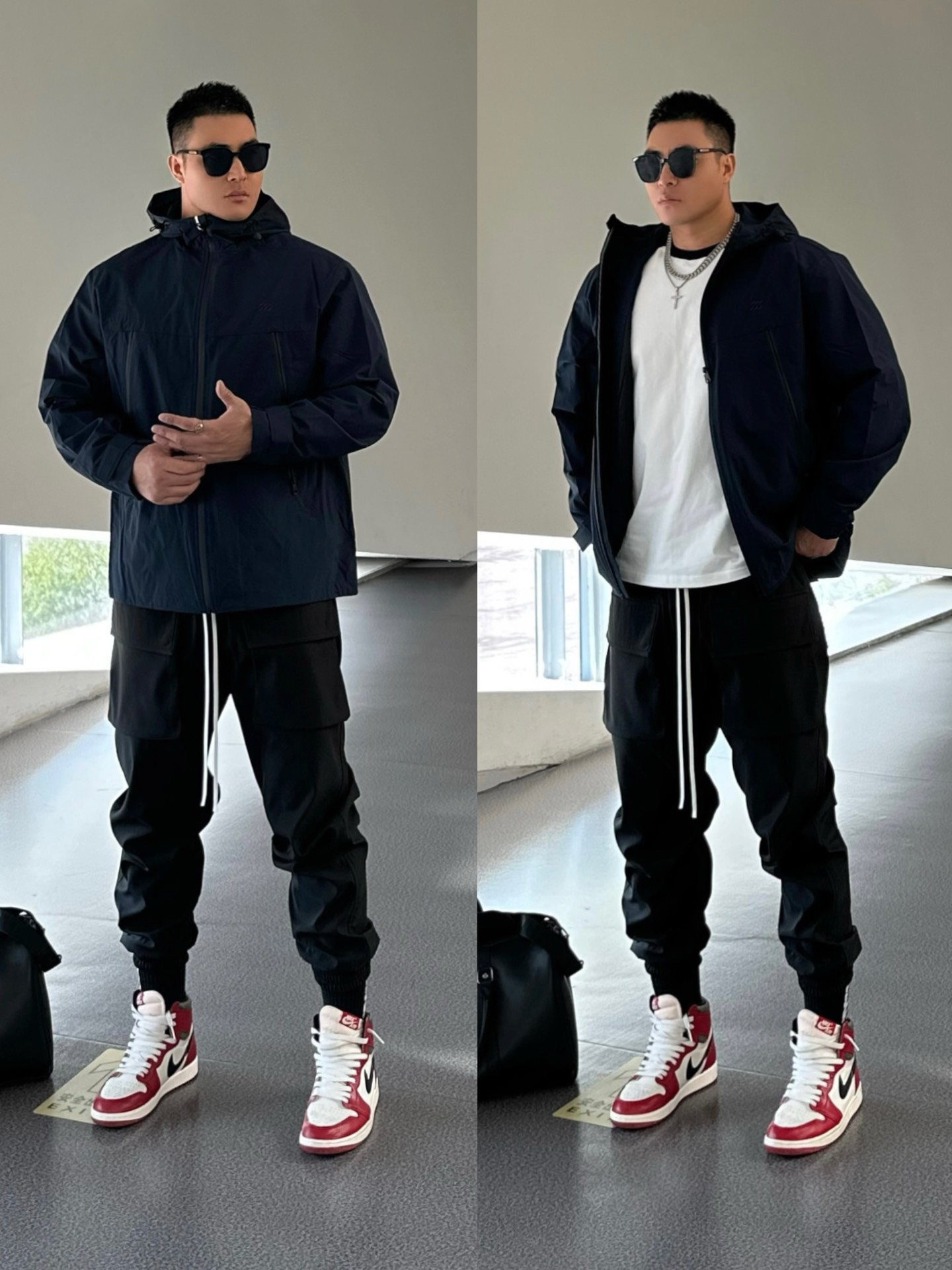 ootd|⚫️🅿️运动男生冲锋衣穿搭|美式工装街头风