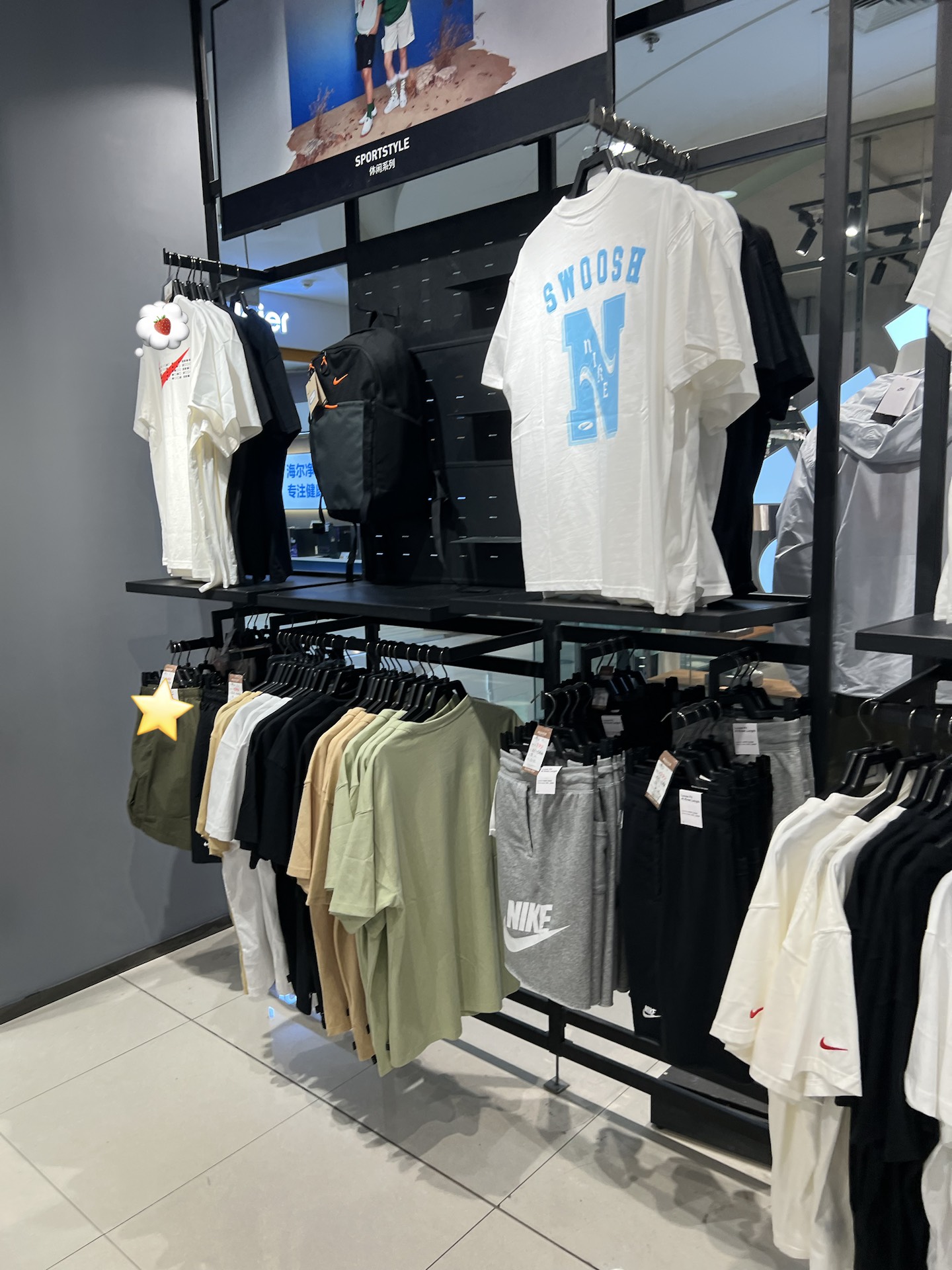 nike耐克 夏季男子t恤新款宽松纯棉针织印花时尚潮流