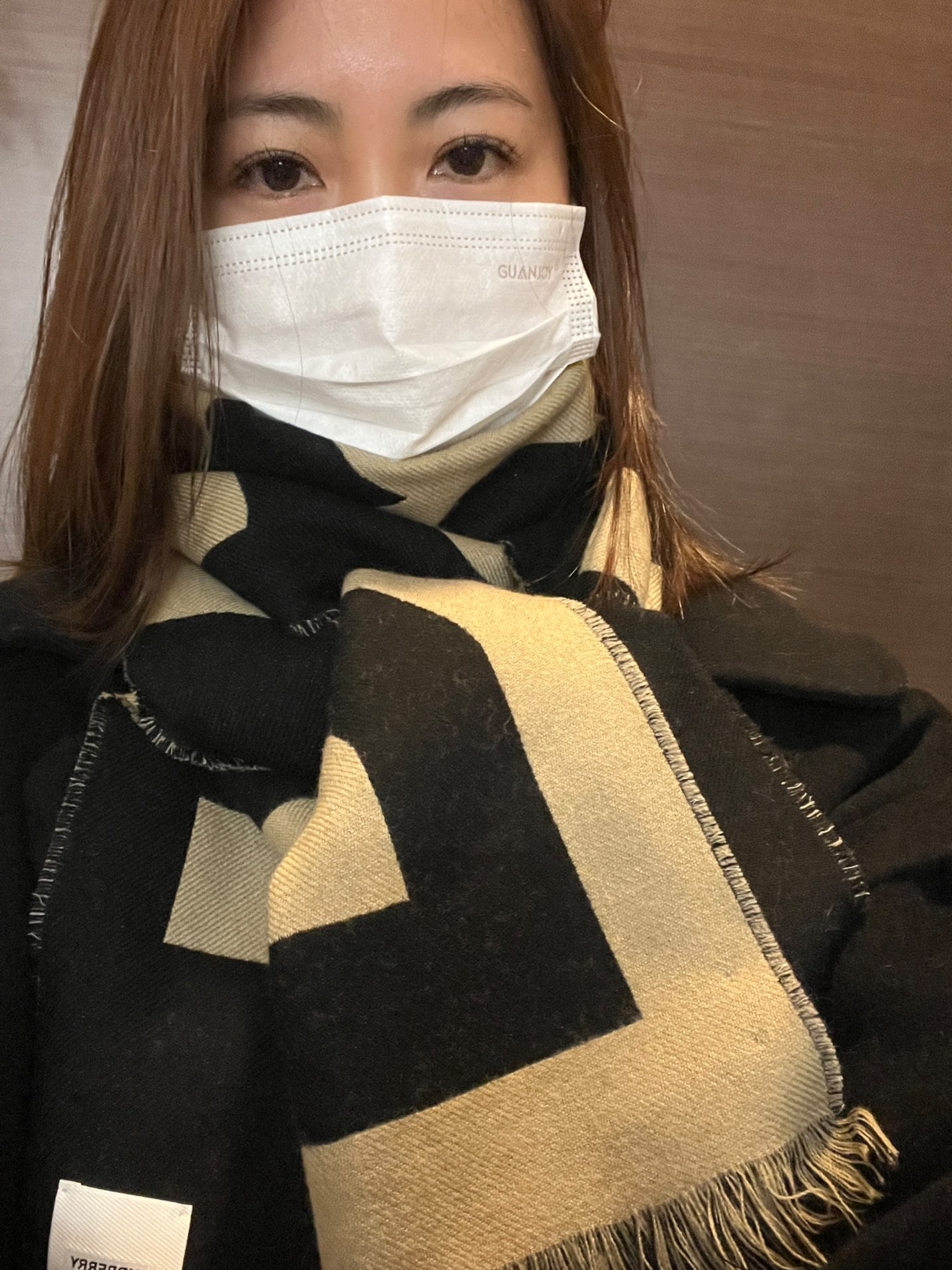 custom review-Burberry Вязаные шарфы Женские Хаки Черный